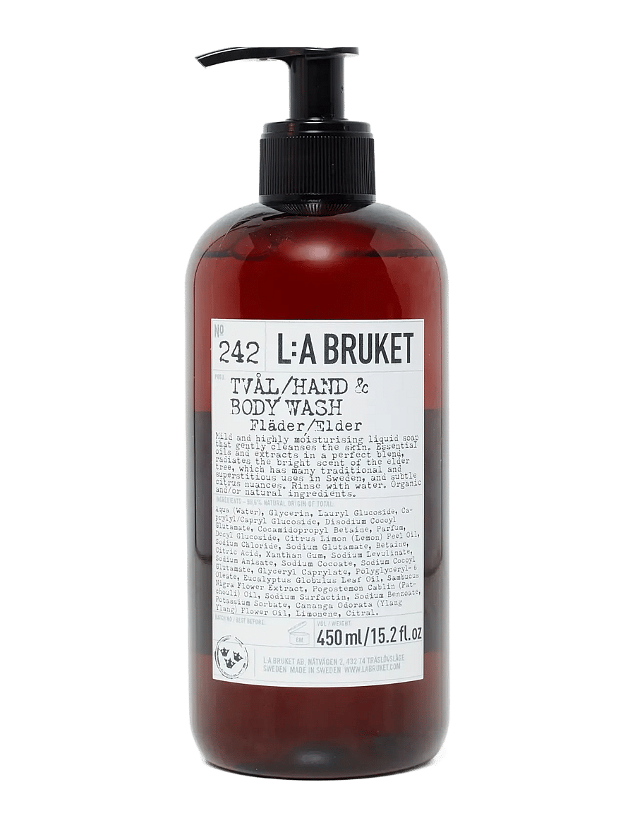 L:a Bruket - 242 Hand & Body Wash Elderflower - shower gel & bruseolier - clear - 0