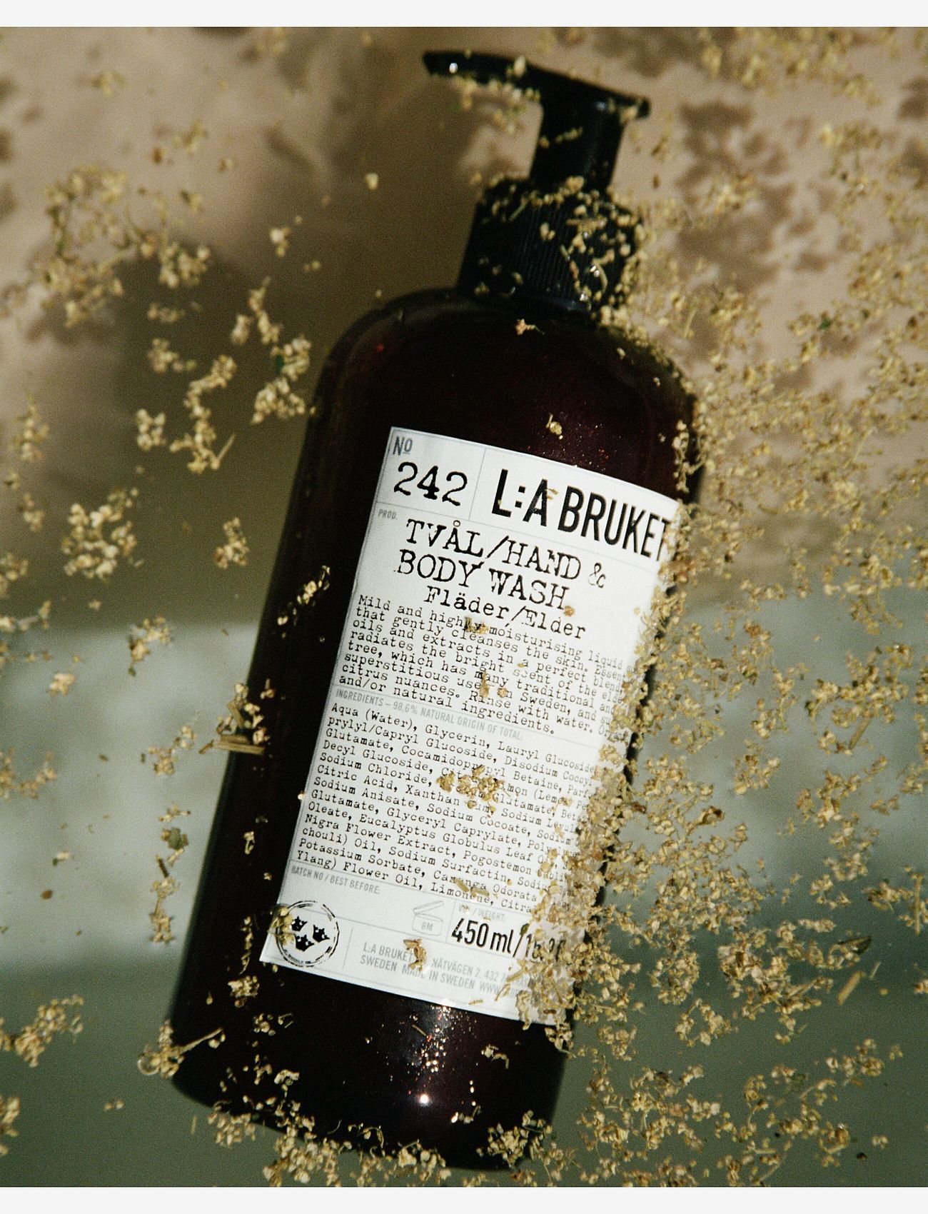 L:a Bruket - 242 Hand & Body Wash Elderflower - shower gel & bruseolier - clear - 3