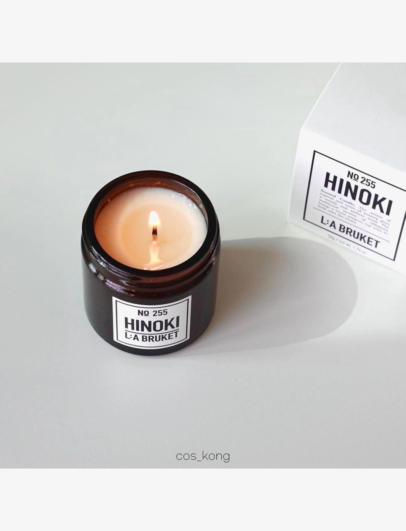 L:a Bruket - 255 Scented Candle Hinoki - clear - 2