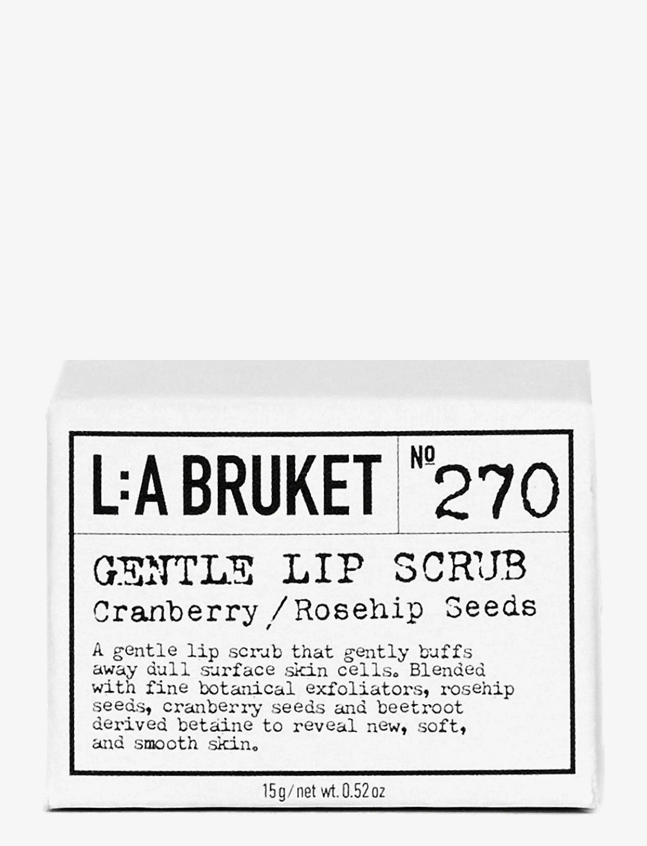 L:a Bruket - 270 Gentle Lip Scrub - läppskrubb - clear - 1