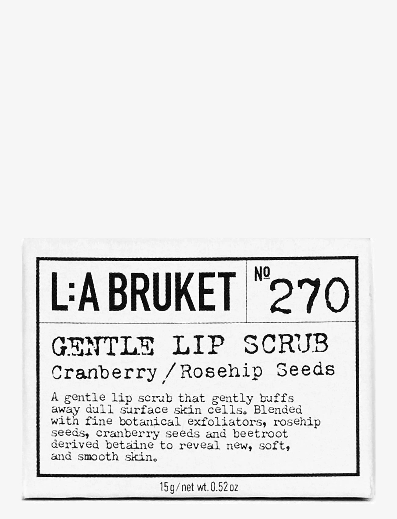 L:a Bruket - 270 Gentle Lip Scrub - läppskrubb - clear - 2