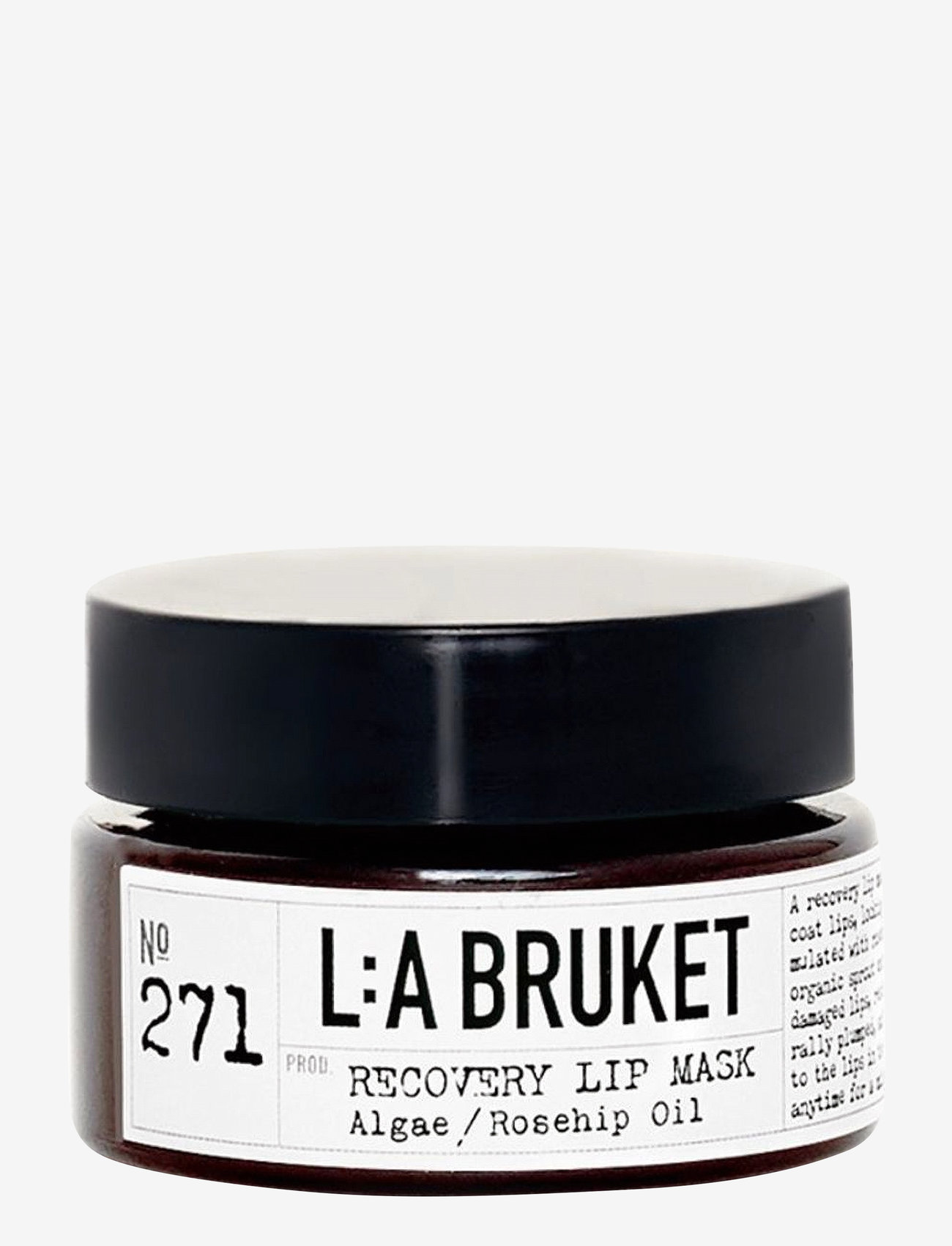L:a Bruket - 271 Recovery Lip Mask - huultehooldus - clear - 0