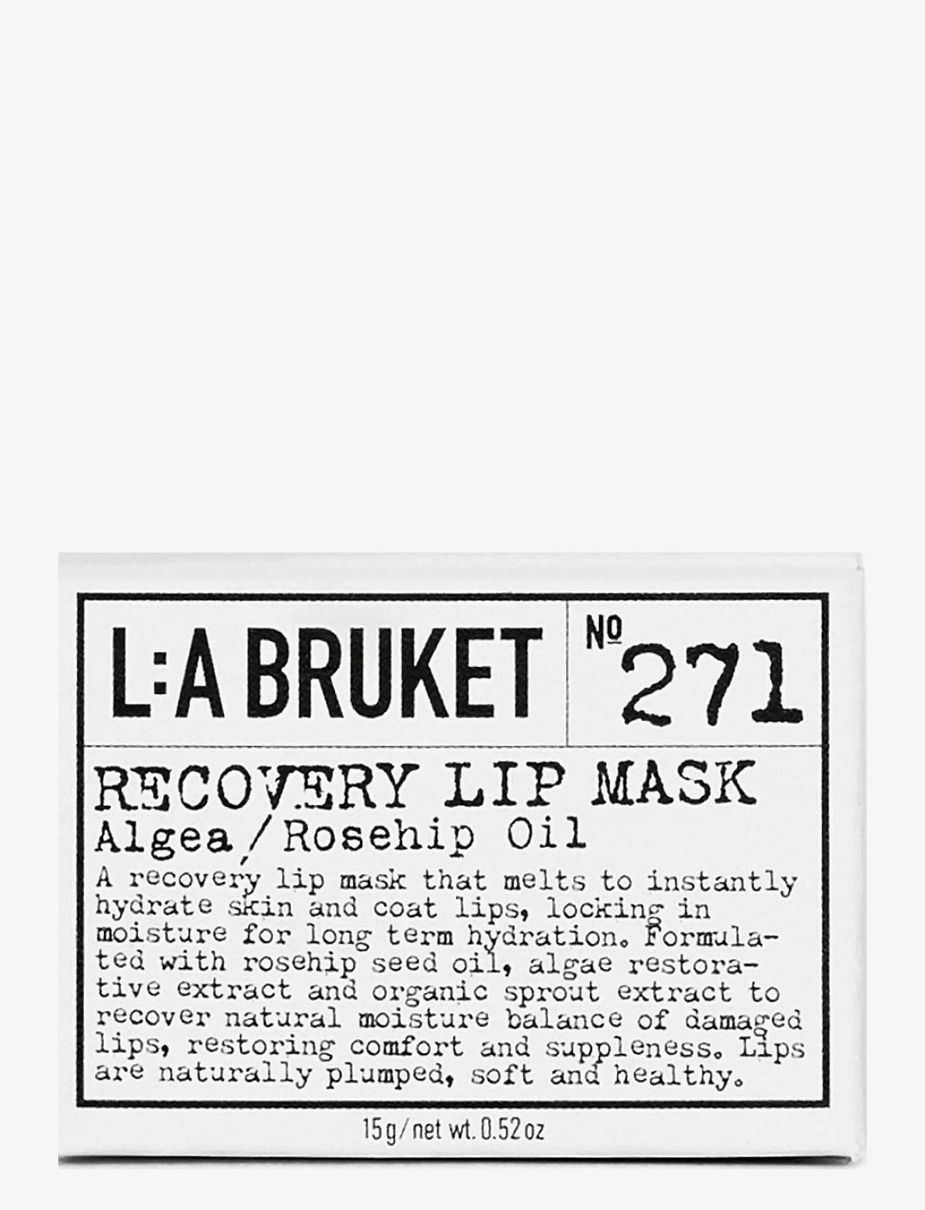 L:a Bruket - 271 Recovery Lip Mask - huultehooldus - clear - 1