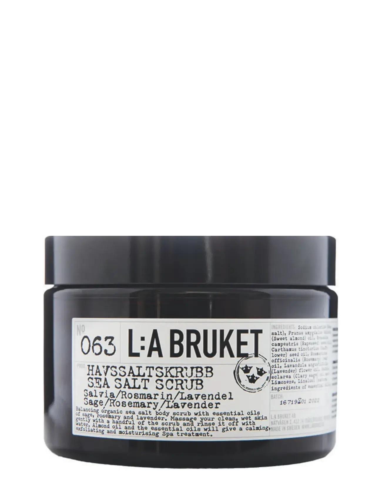 L:a Bruket 063 Sea Salt Scrub Sage/Rosemary/Lavender - Koorijad ja vannisoolad - CLEAR / undefined