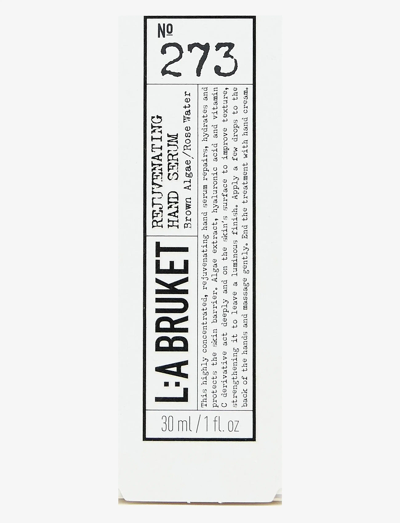 L:a Bruket - 273 Rejuvenating Hand Serum 30ml - håndpleje - clear - 1