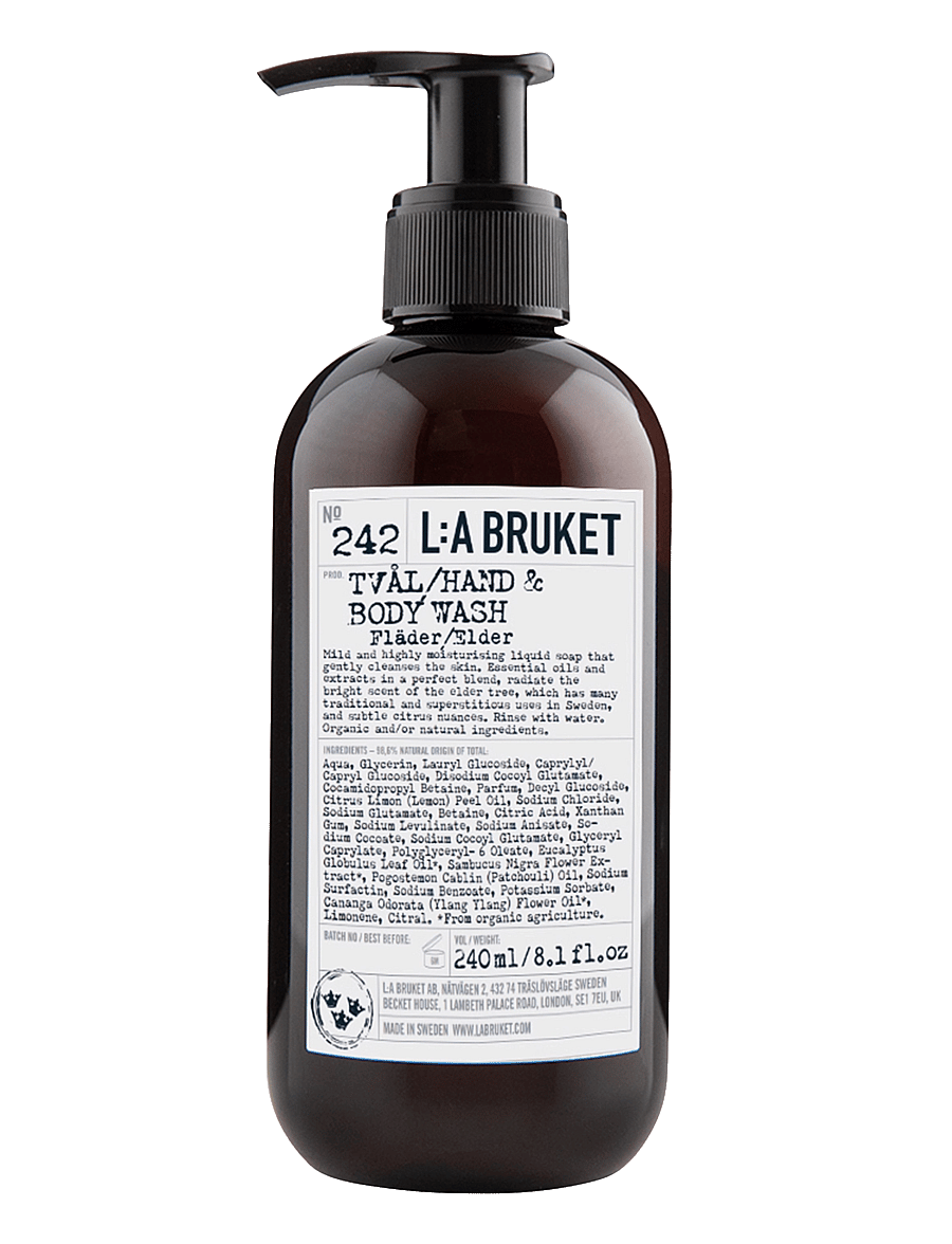 L:a Bruket - 242 Hand & Body Wash Elder - sturtugel og olíur - clear - 0