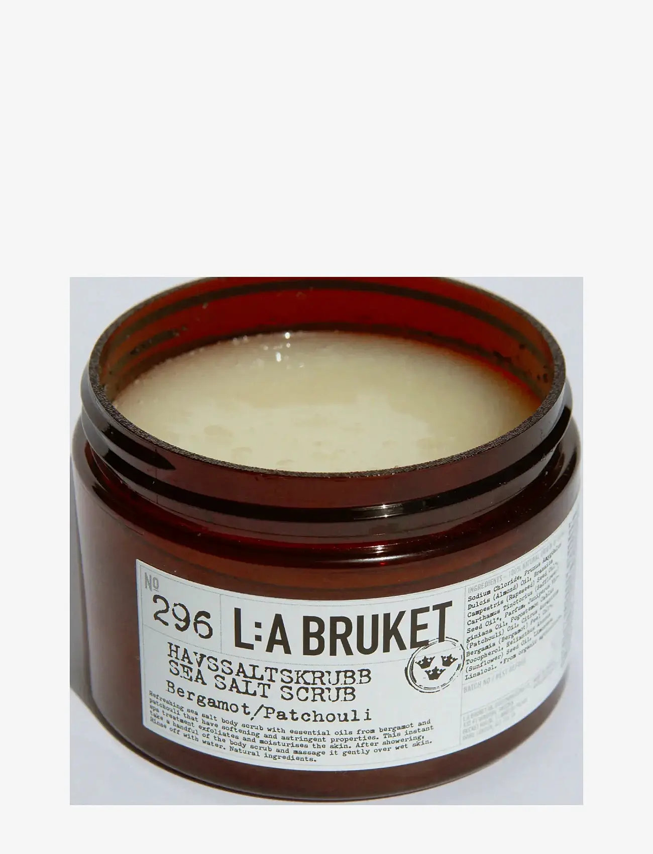 L:a Bruket - 296 Sea Salt Scrub Bergamot/Patchouli - keha koorimine - clear - 1
