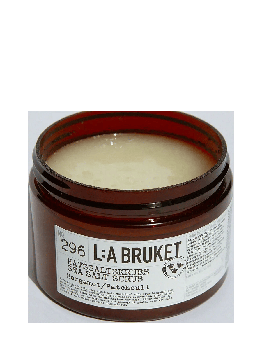 L:a Bruket - 296 Sea Salt Scrub Bergamot/Patchouli - skrub & exfoliering - krop - clear - 1