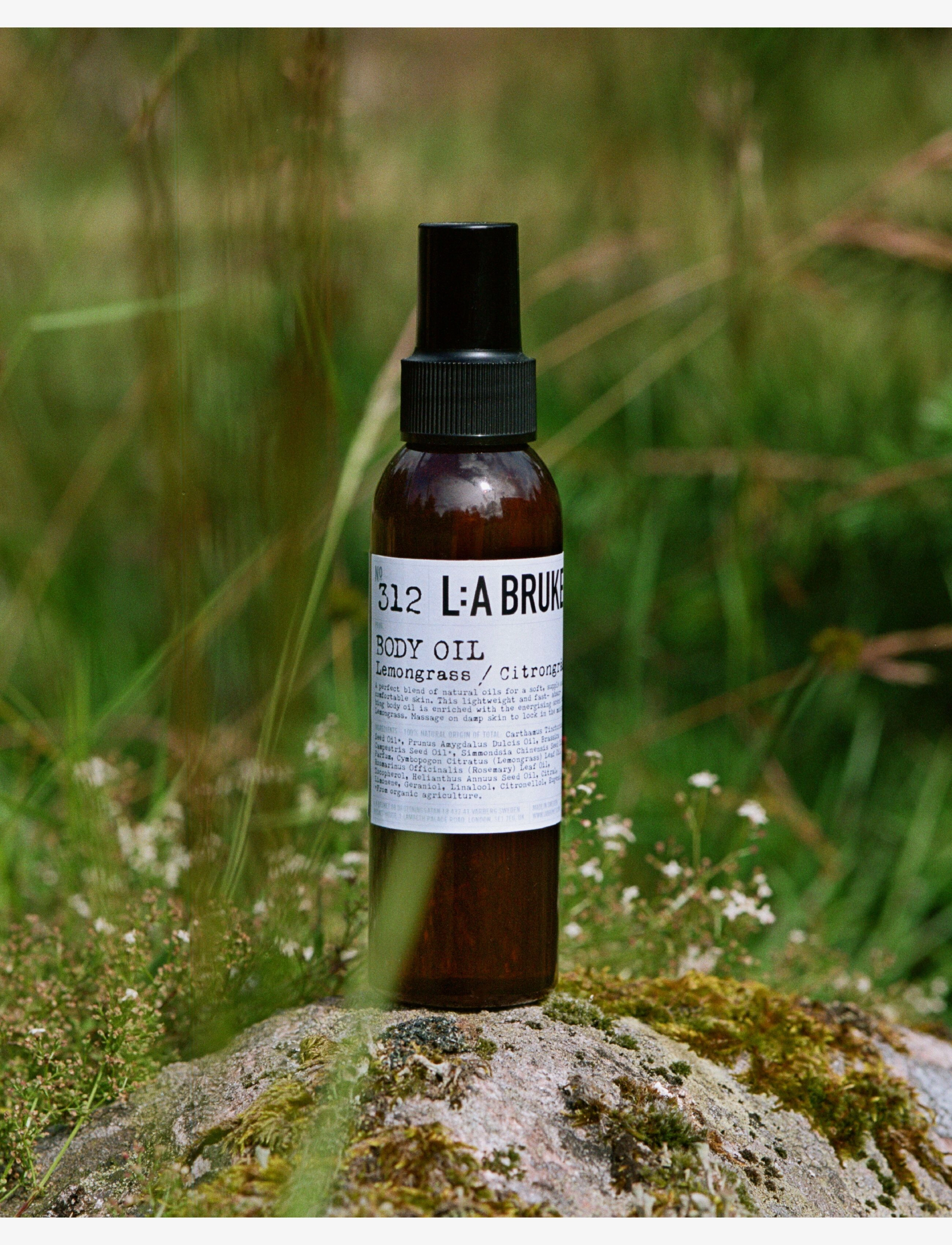 L:a Bruket - 312 Body Oil Lemongrass - kropsolier - clear - 2