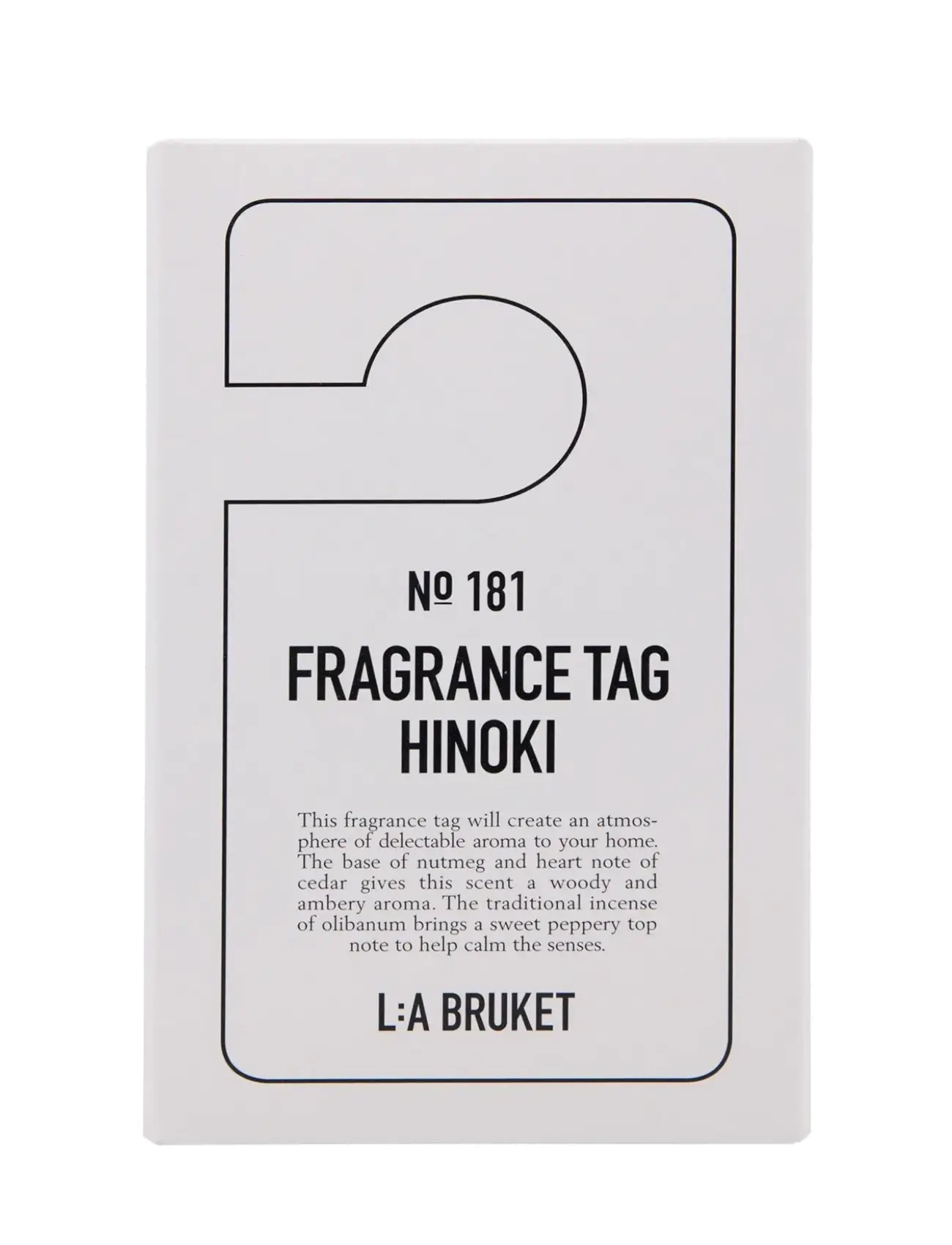 L:a Bruket - 181 Fragrance Tag Hinoki - romduft - clear - 1