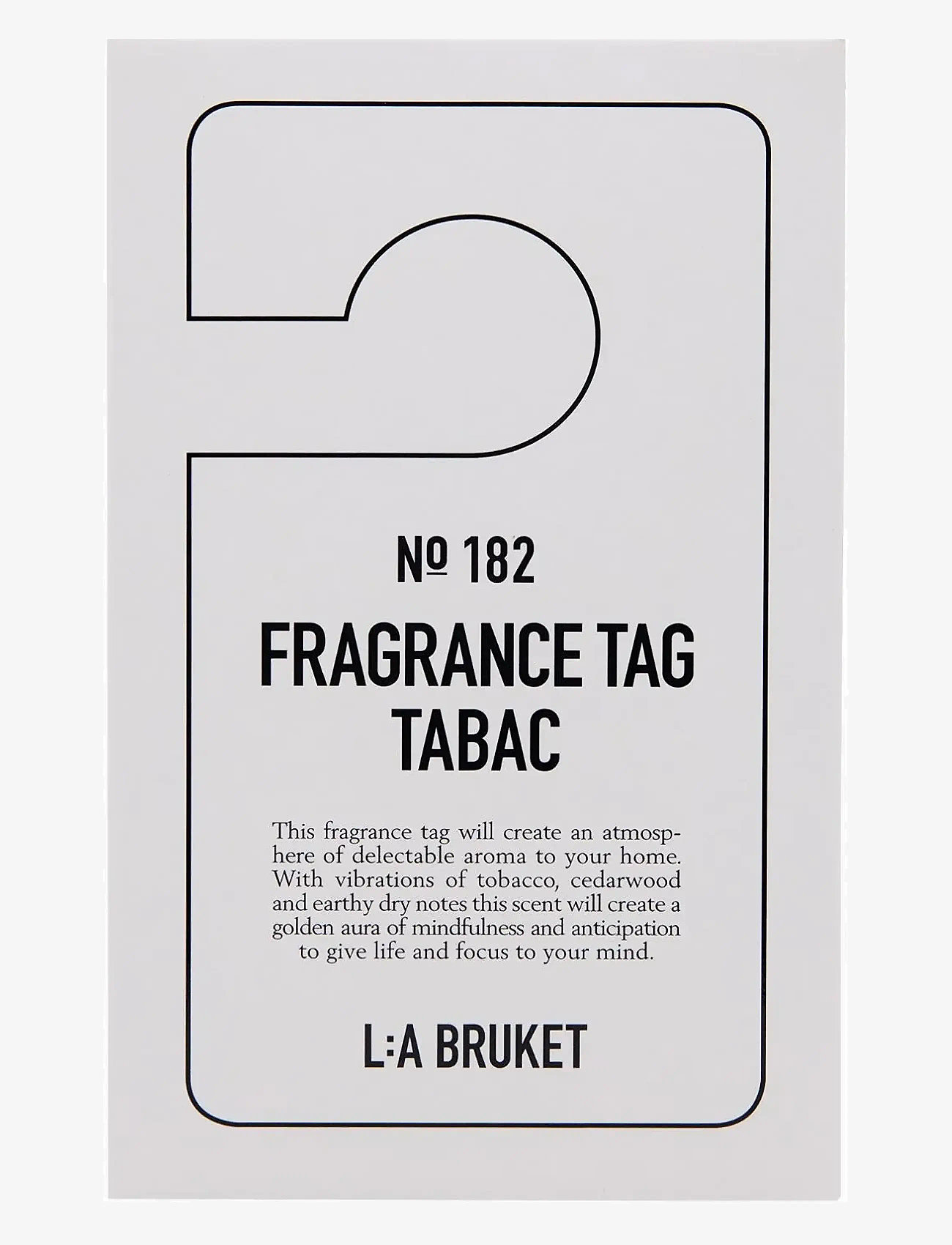 L:a Bruket - 182 Fragrance Tag Tabac - huonetuoksut - clear - 1