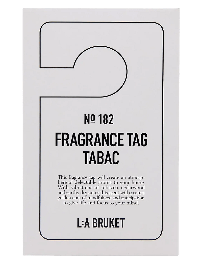 L:a Bruket - 182 Fragrance Tag Tabac - huonetuoksut - clear - 1