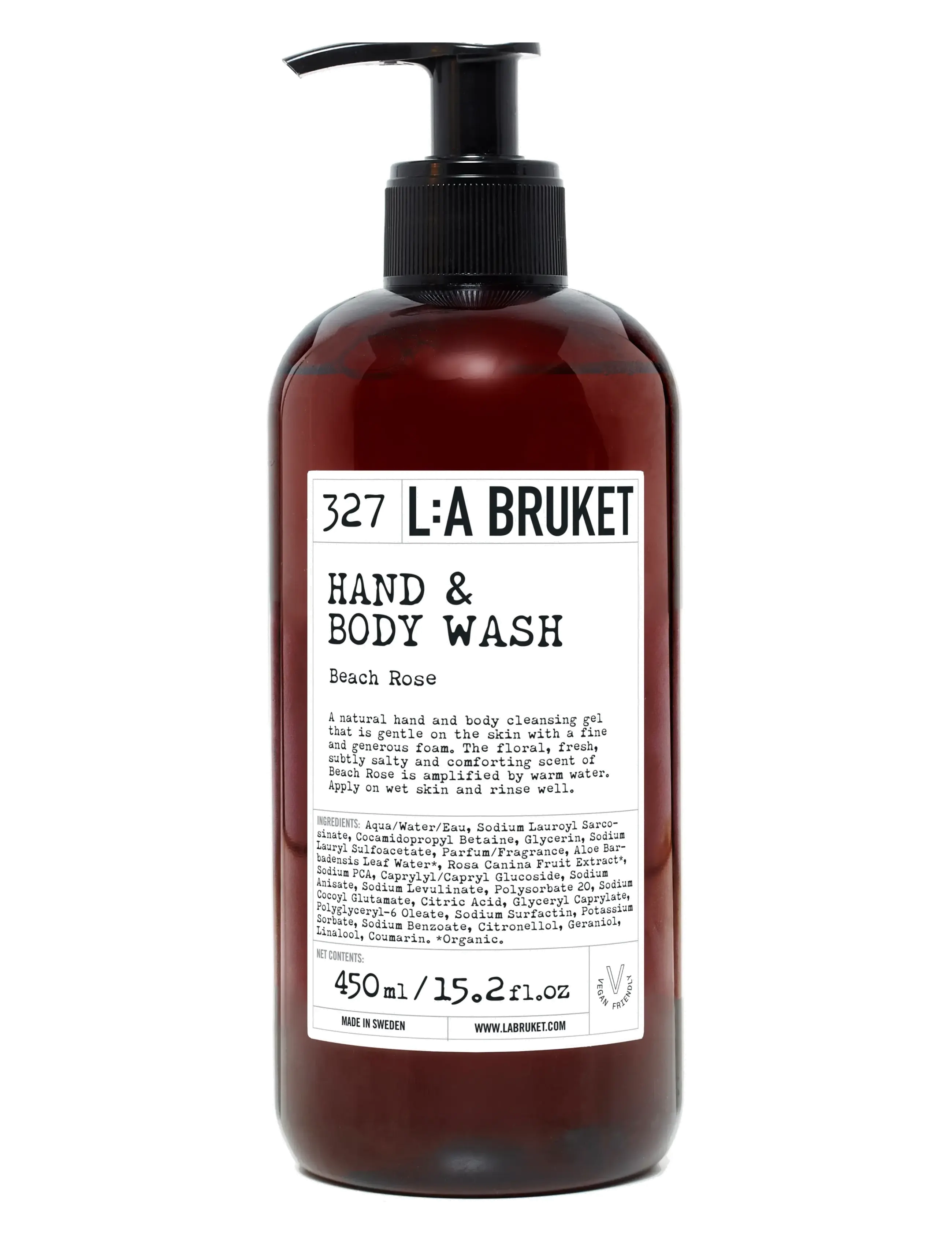 L:a Bruket Hand & Body Wash 327 Beach Rose 450.00 ML - Shower gel - CLEAR / undefined