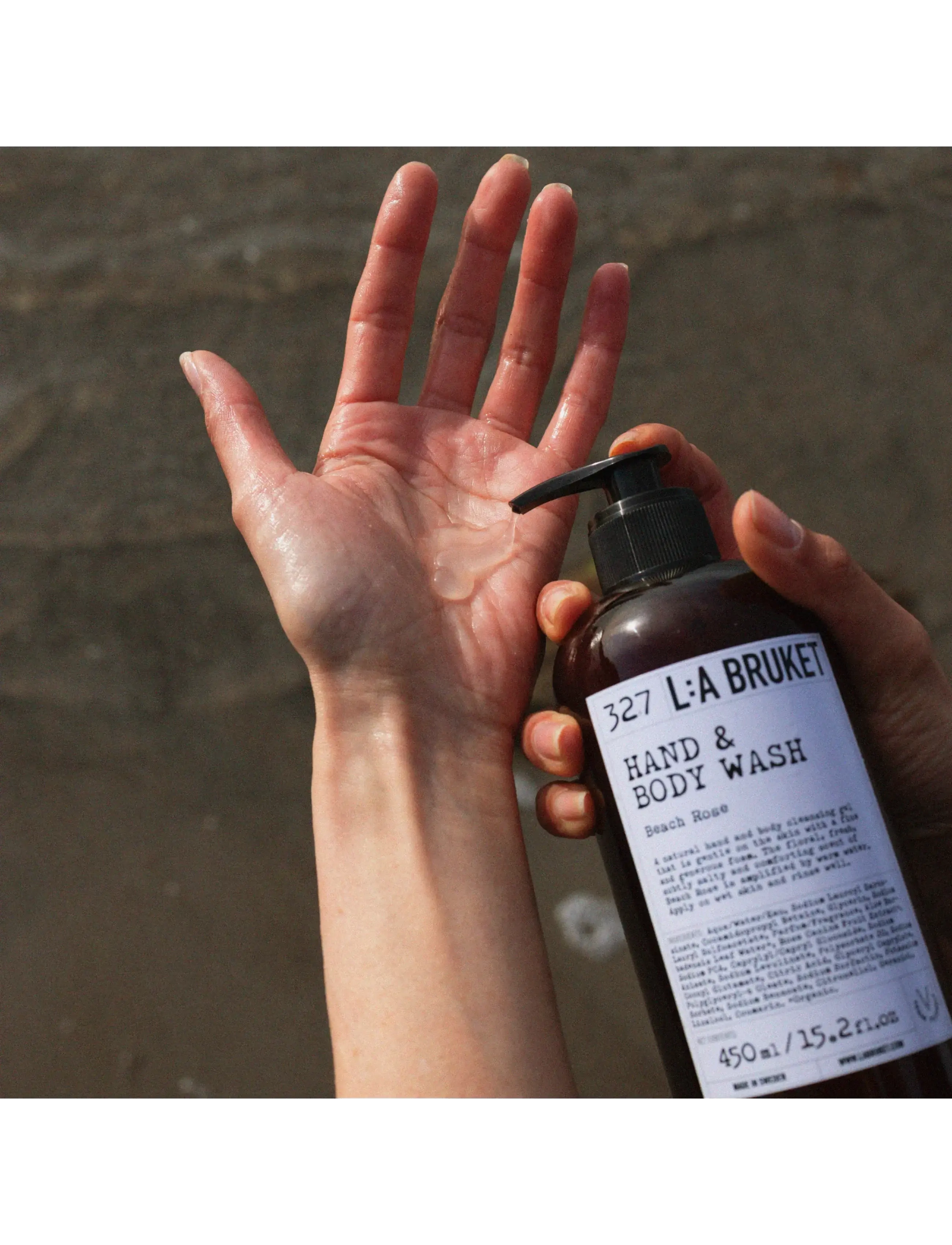 L:a Bruket - Hand & Body Wash 327 Beach Rose 450.00 ML - sturtugel og olíur - clear - 1