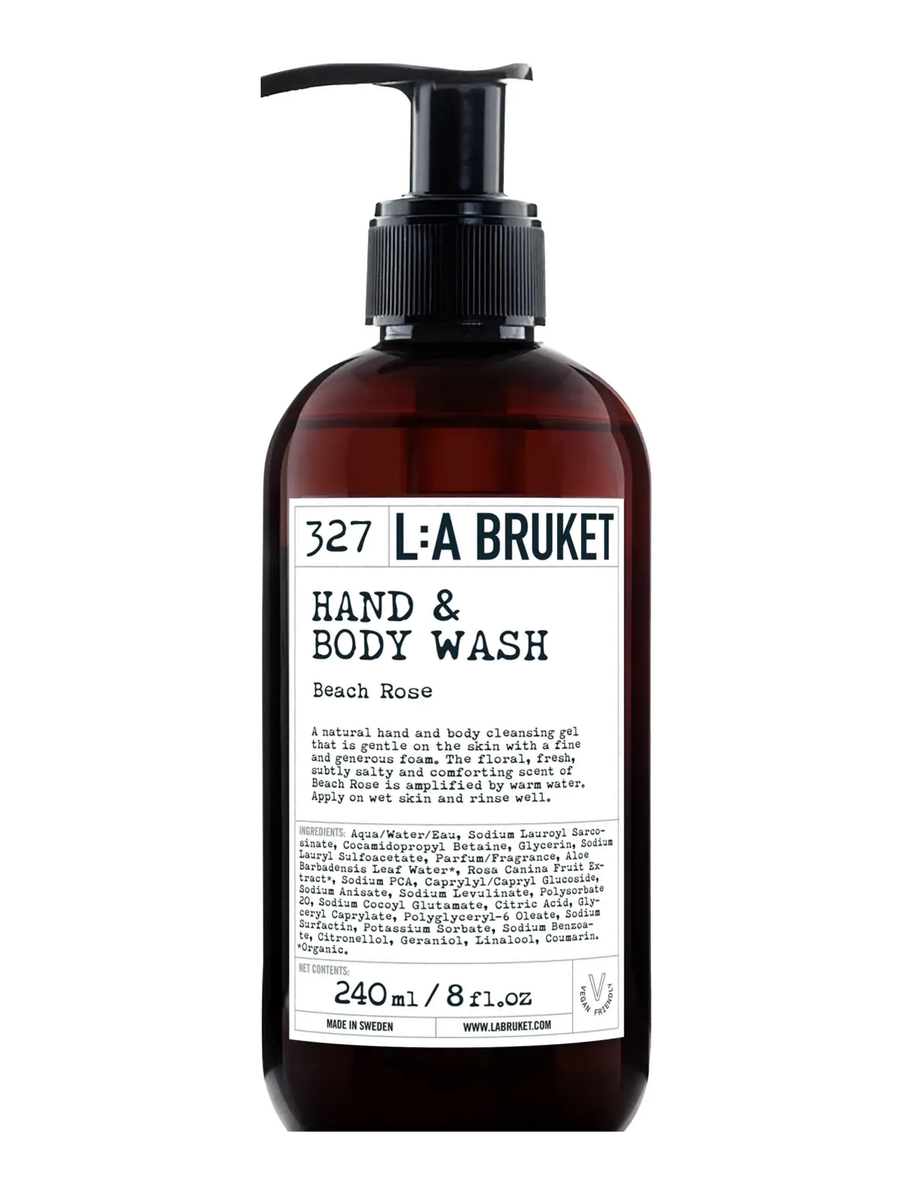 L:a Bruket Hand & Body Wash 327 Beach Rose 240.00 ML - Sæber & Håndcremer - CLEAR / undefined