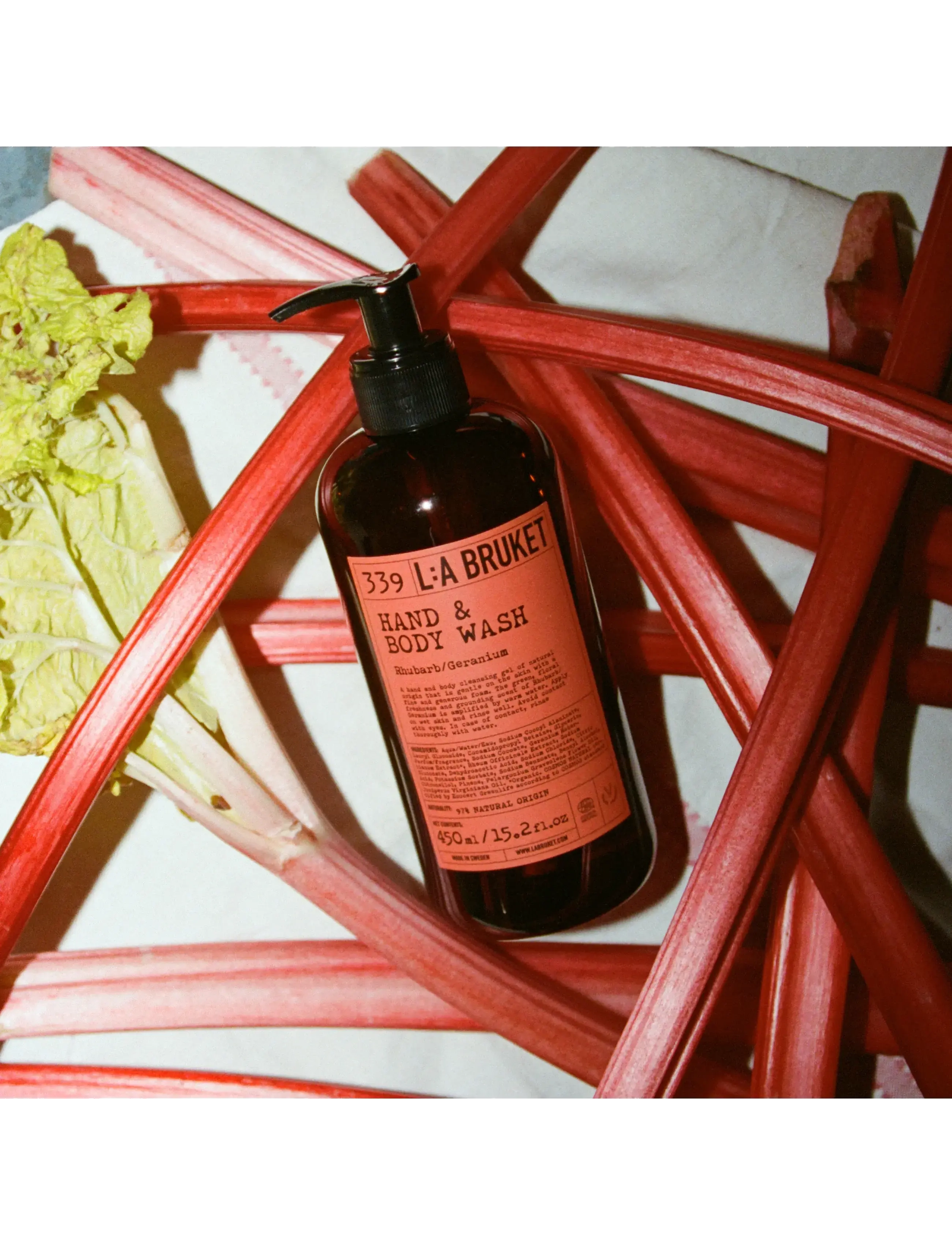 L:a Bruket - Hand & Body Wash Rhubarb 450 ml - flydende sæber - clear - 1