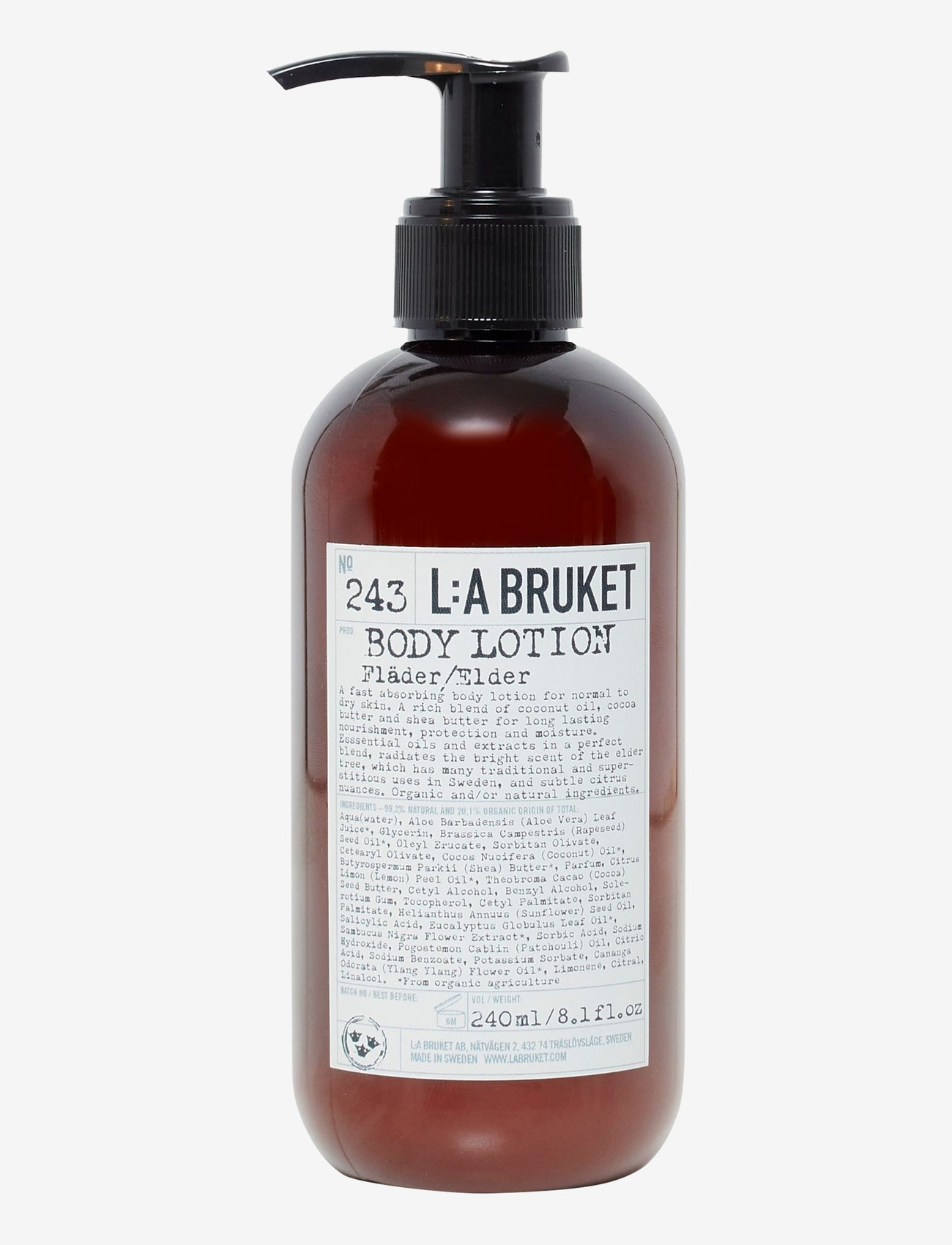 L:a Bruket - 243 Body Lotion Elderflower - lotion & creme - clear elderflower - 0
