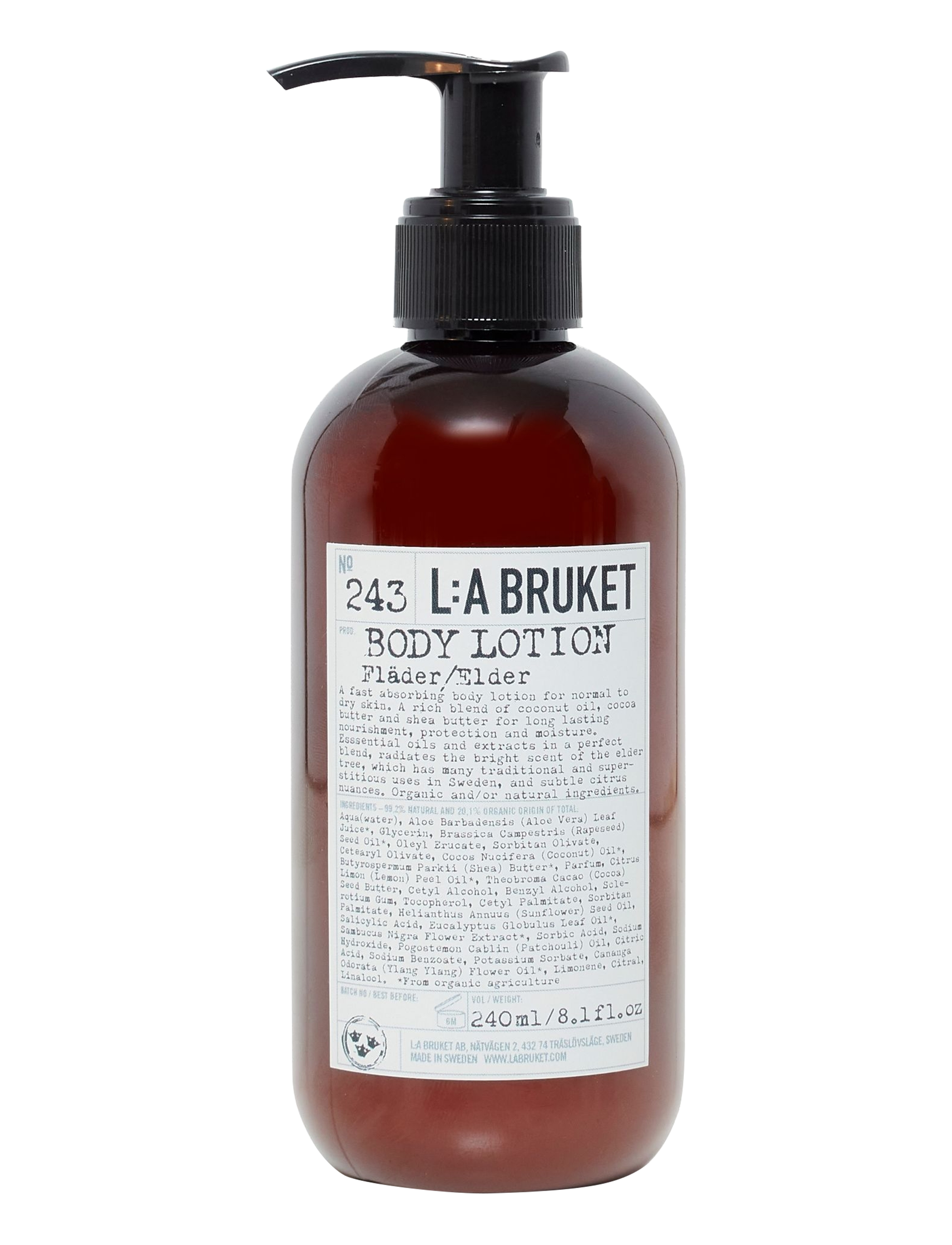 L:a Bruket 243 Body Lotion Elderflower - L:A Bruket - CLEAR ELDERFLOWER / clear