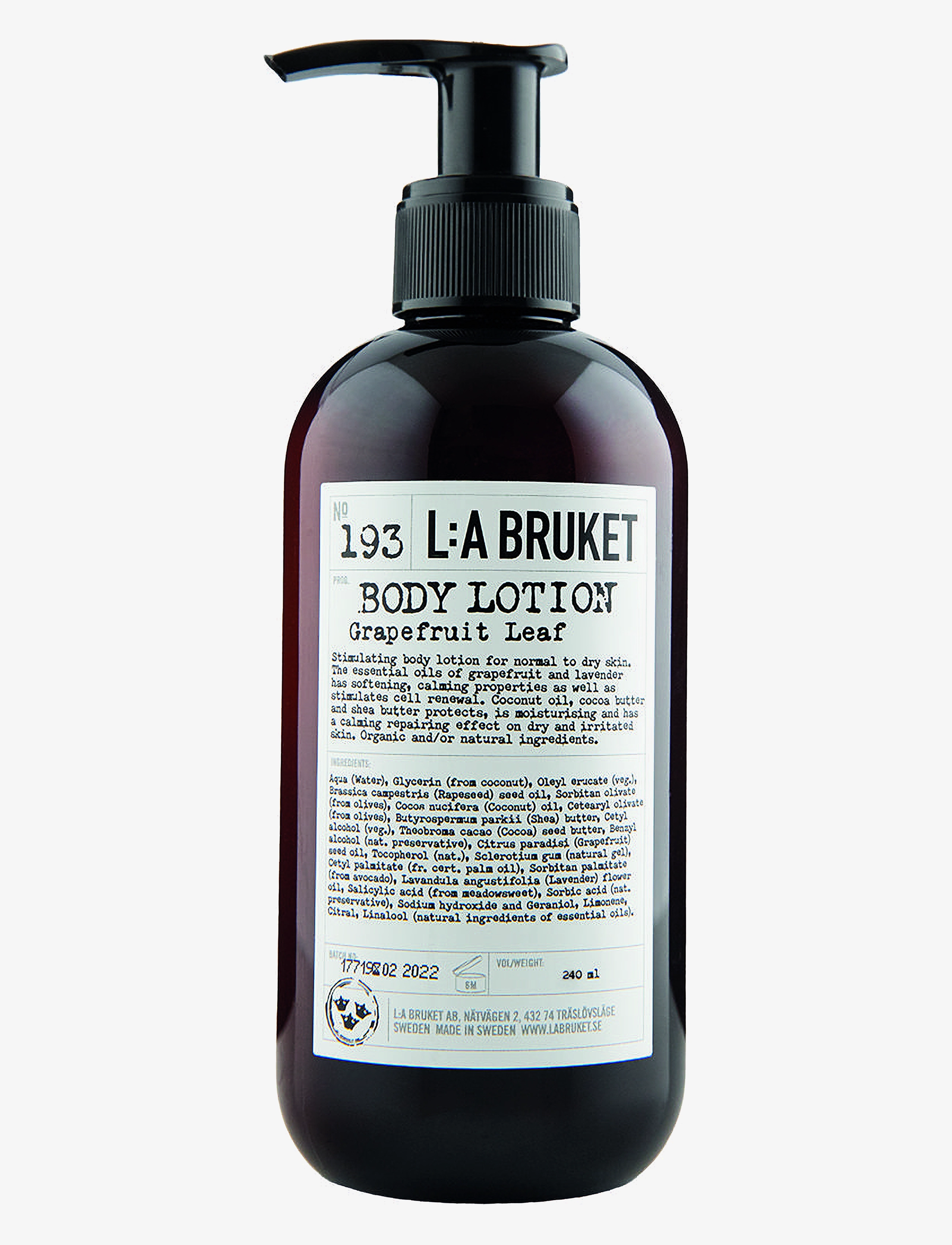 L:a Bruket 193 Body Lotion Grapefruit Leaf - L:A Bruket - CLEAR GRAPEFRUIT LEAF / clear