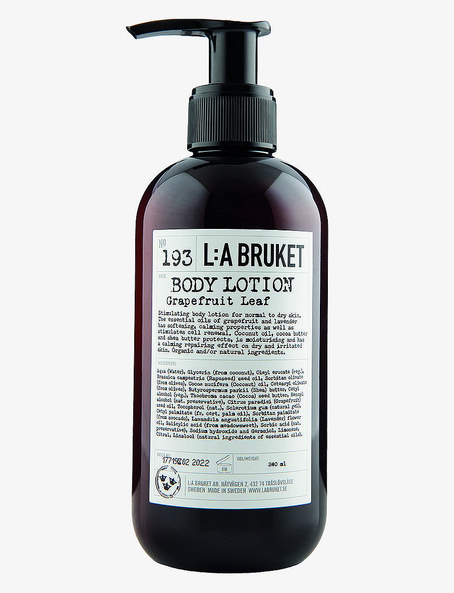 L:a Bruket - 193 Body Lotion Grapefruit Leaf - lotion & cream - clear grapefruit leaf - 0