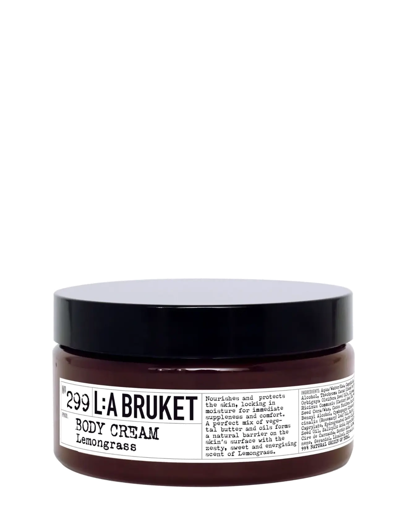 L:a Bruket Body Cream 299 Lemongrass 200.00 Gr, Kropscreme, Nude, Str: 330 g