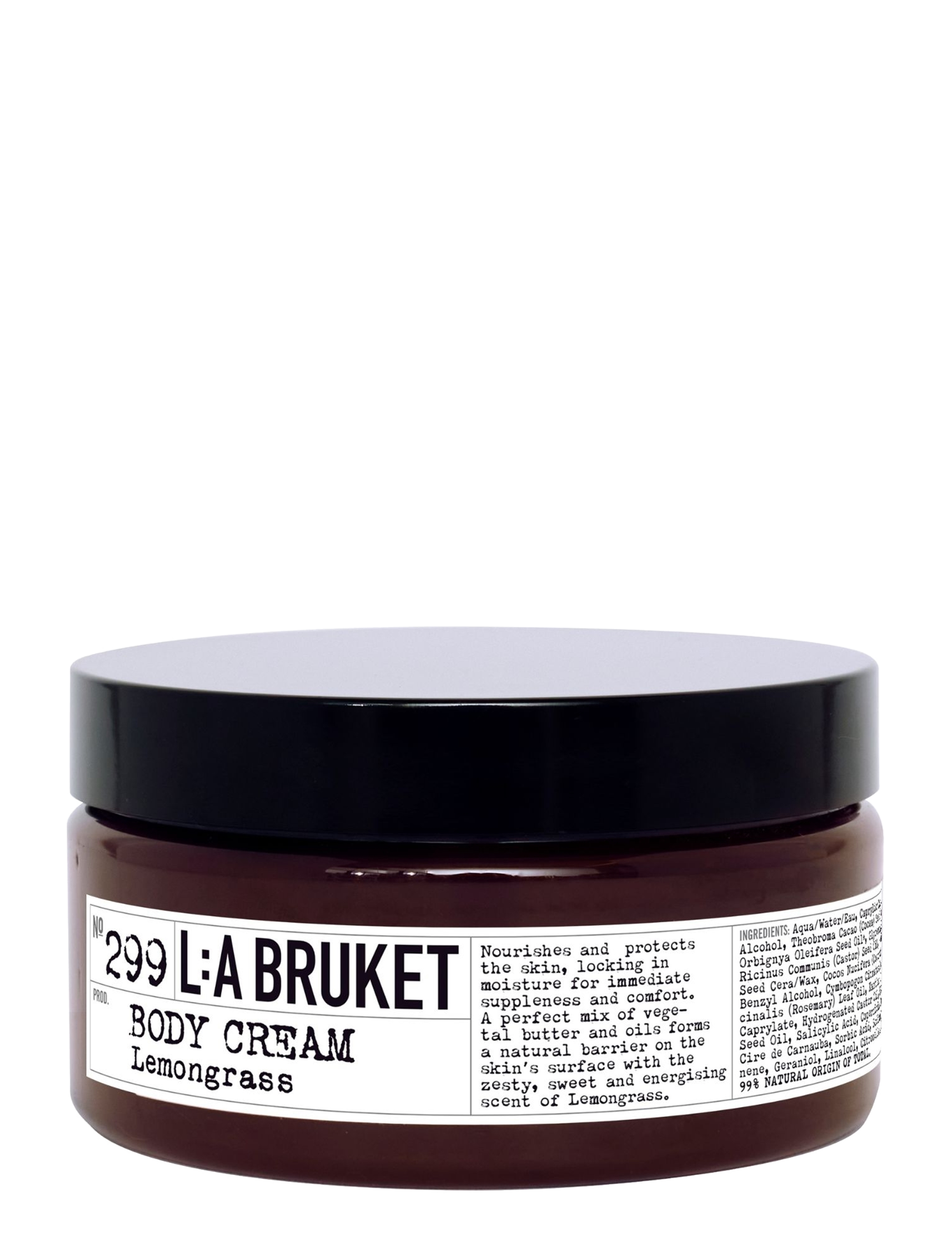 L:a Bruket Body Cream 299 Lemongrass 200.00 GR - Ilutooted meestele - CLEAR / undefined