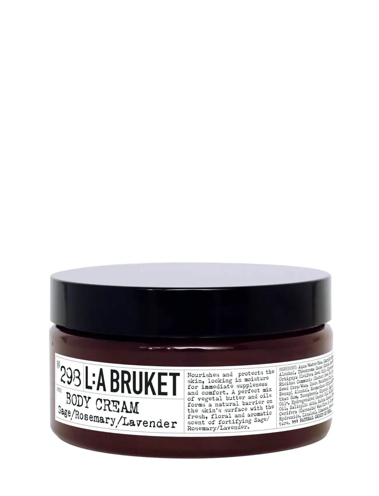 L:a Bruket Body Cream 298 Sage/Rosemary/Lavender 200.00 Gr, Kropscreme, Nude, Str: 330 g