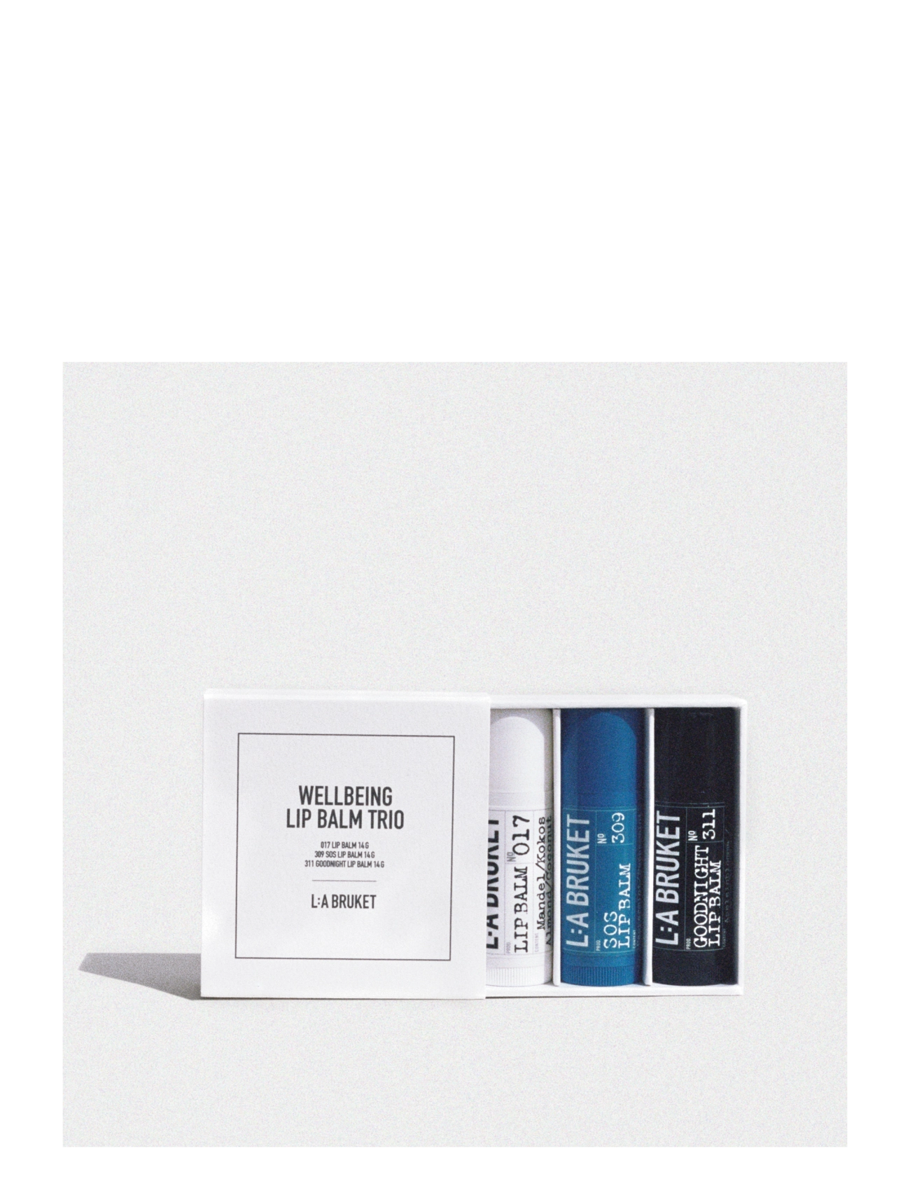 L:a Bruket - Trio Classic Night SOS - læbepomade - clear - 1
