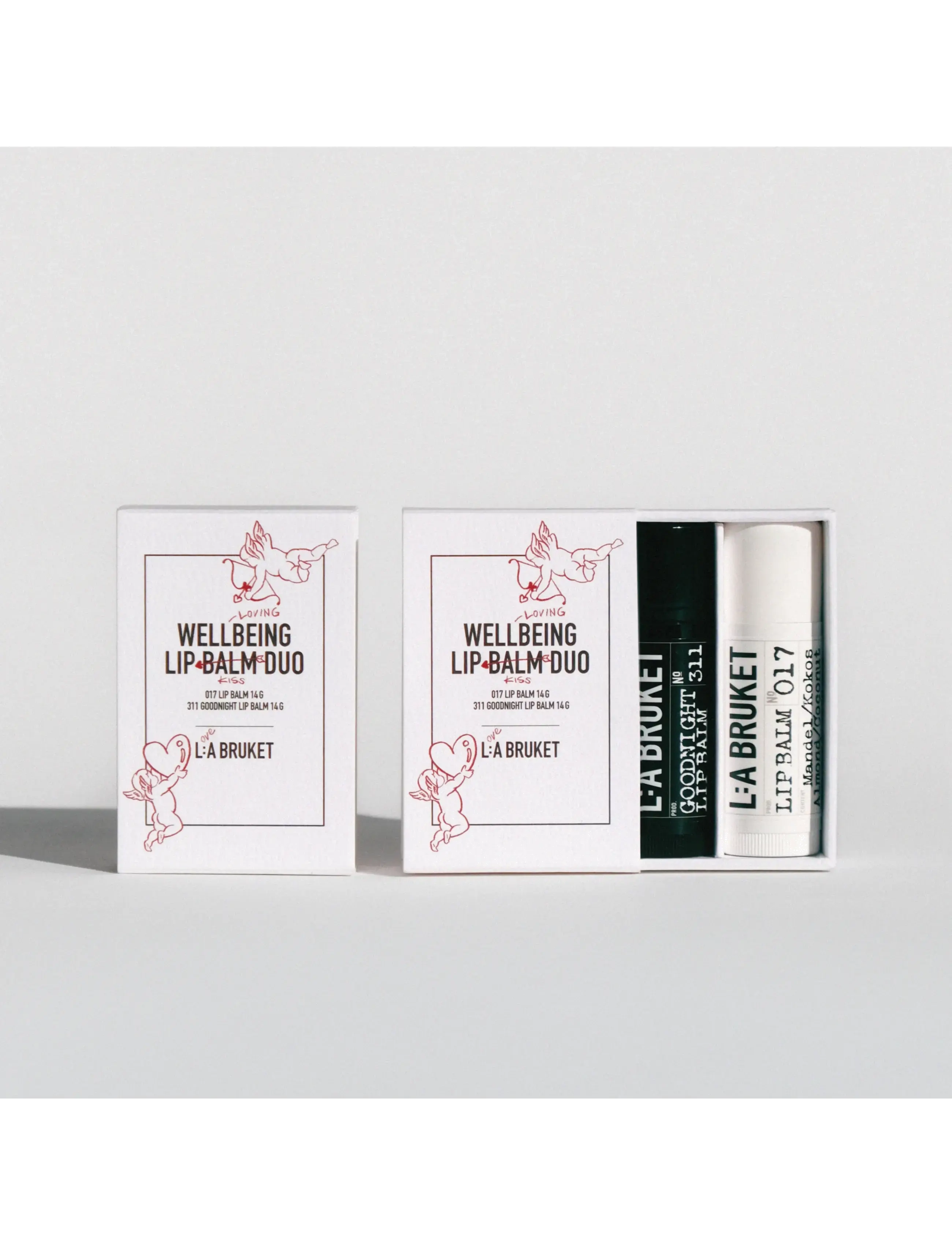 L:a Bruket - Gift Box Ltd Ed 14g + 14g 28 gr - läppbalsam - clear - 1