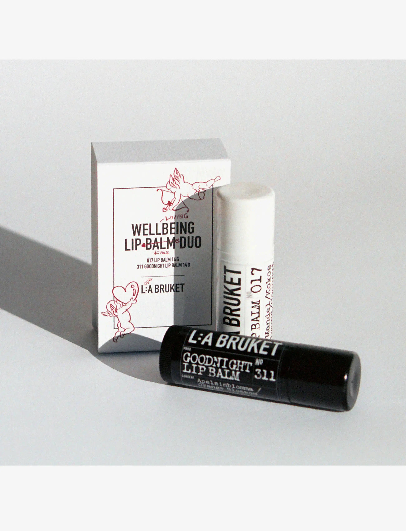 L:a Bruket - Gift Box Ltd Ed 14g + 14g 28 gr - læbepomade - clear - 2