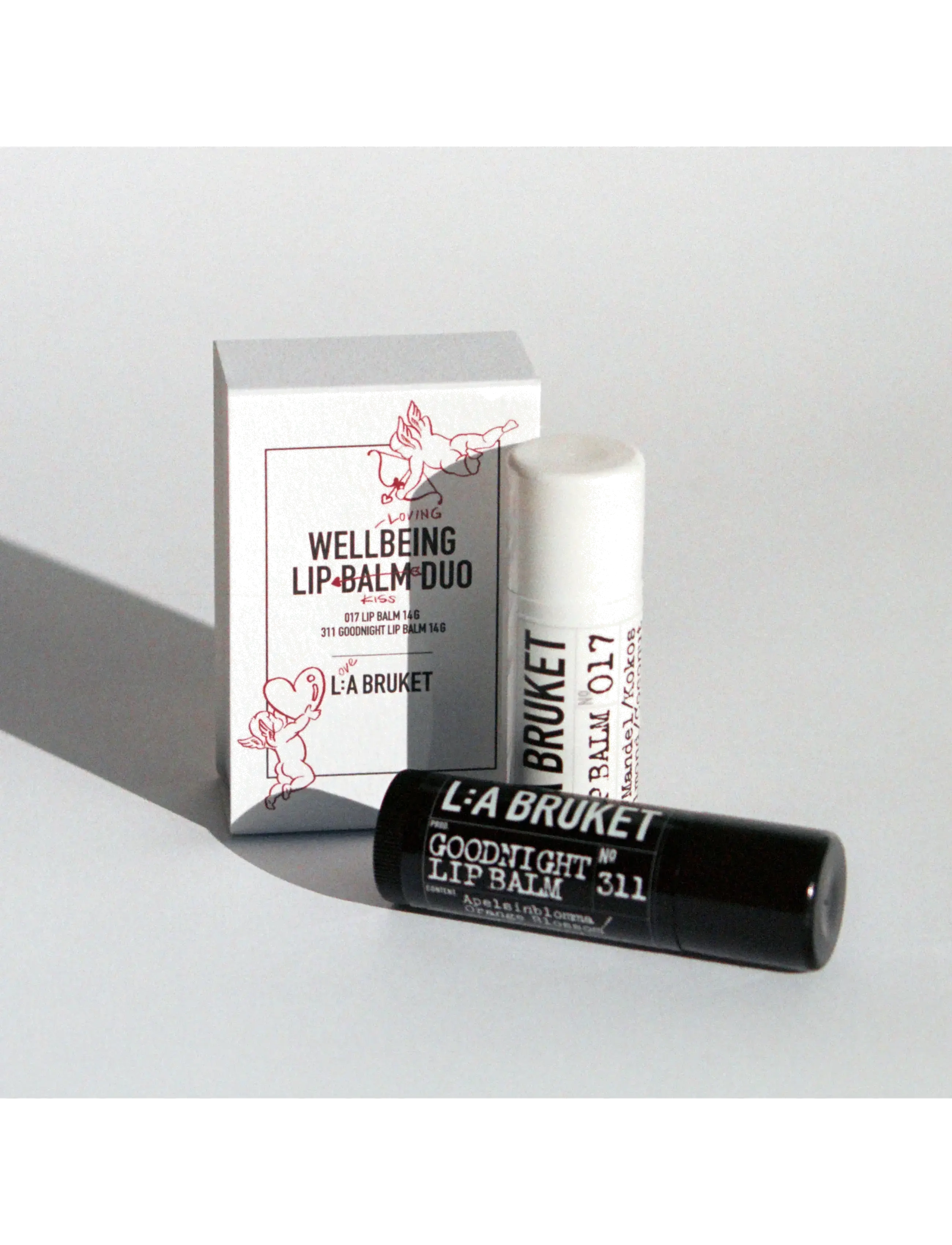 L:a Bruket - Gift Box Ltd Ed 14g + 14g 28 gr - läppbalsam - clear - 2