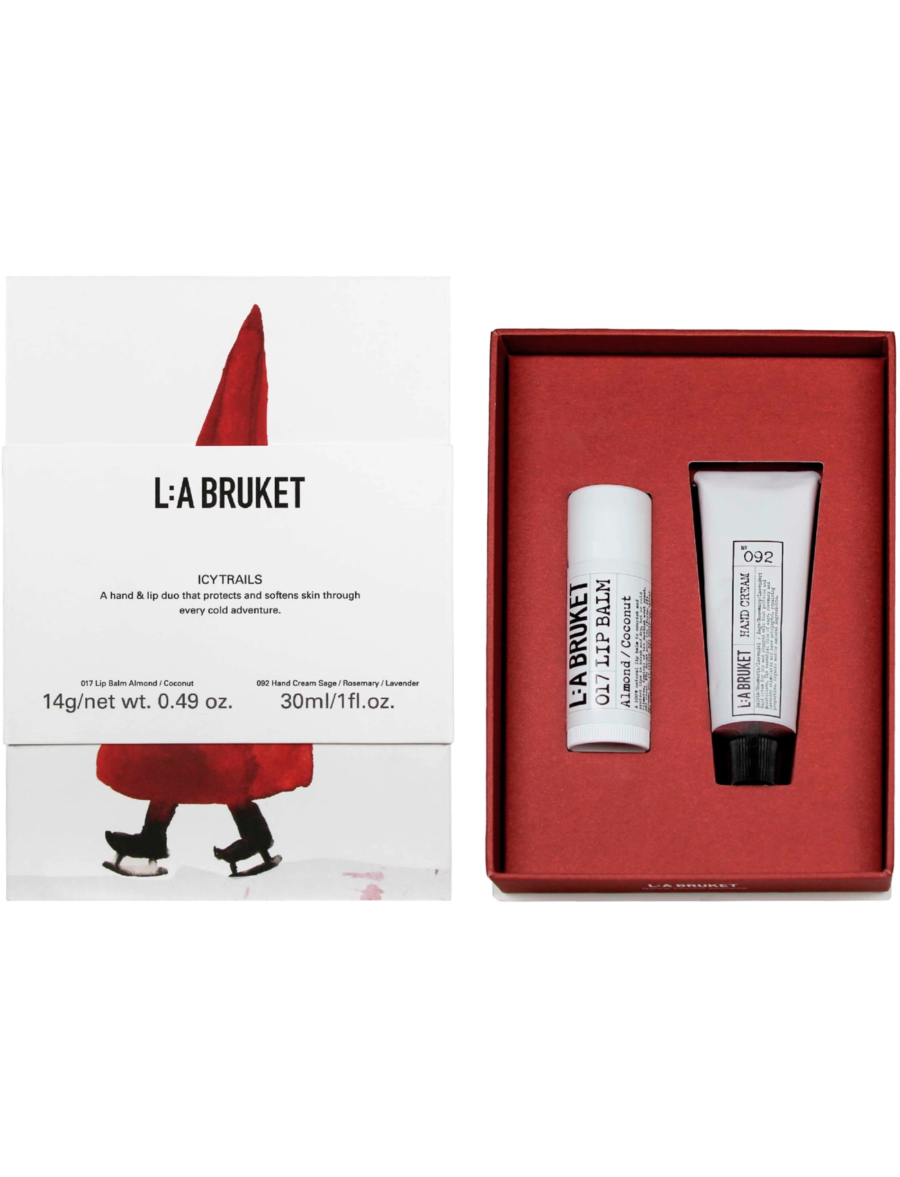 L:a Bruket - Gift Box Winter kit icy trails 1 stk - läppbalsam - clear - 1