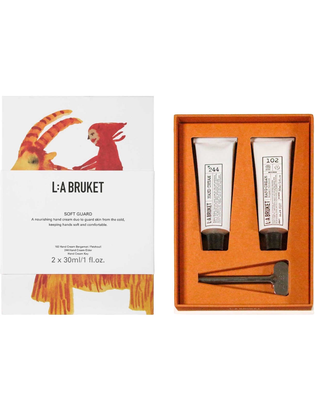 L:a Bruket - Gift Box Winter kit soft guard 60 ml - håndcremer - clear - 1