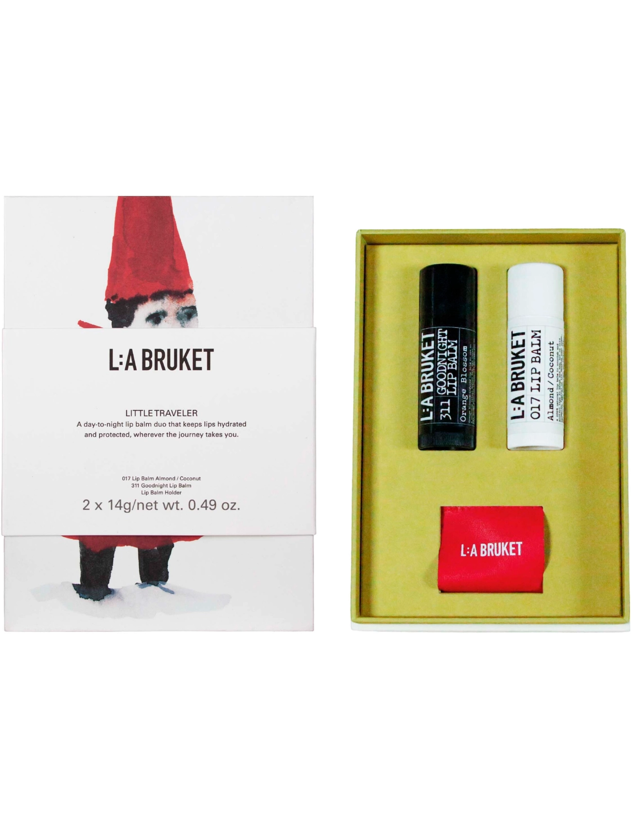 L:a Bruket - Gift Box Winter kit little traveler 28 gr - läppbalsam - clear - 1