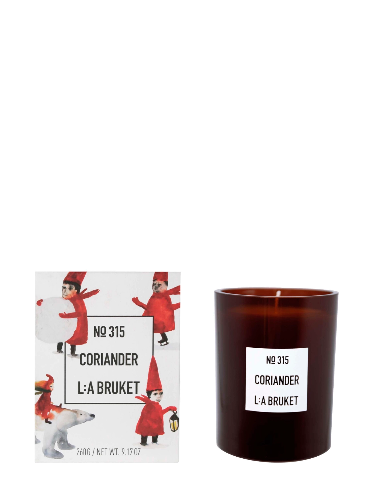 L:a Bruket Gift Box Winter sleeve hinoki candle 260 gr - Inredning - CLEAR / undefined
