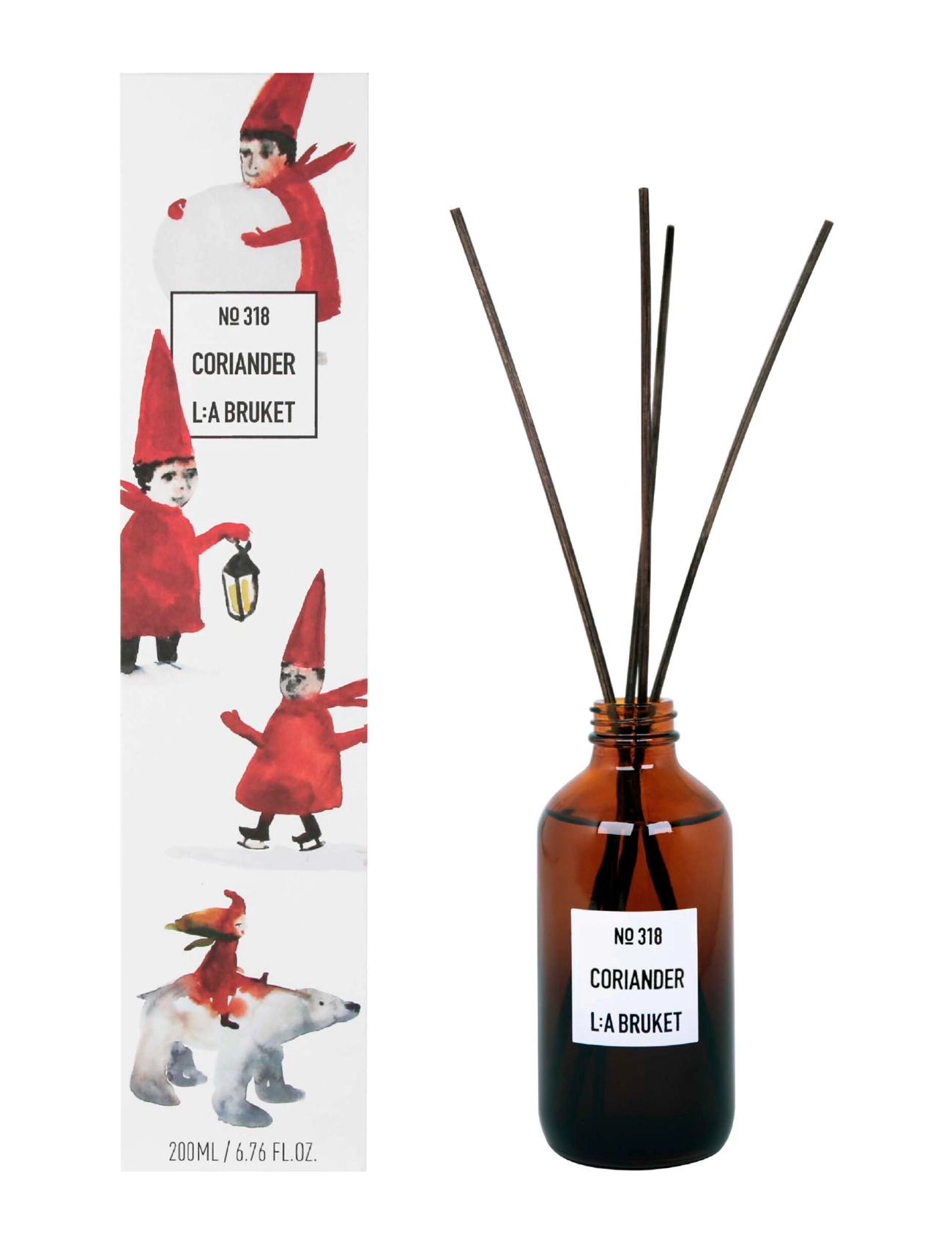 L:a Bruket Gift Box Winter sleeve coriander candle 260 gr - Parfumer & dufte - CLEAR / undefined