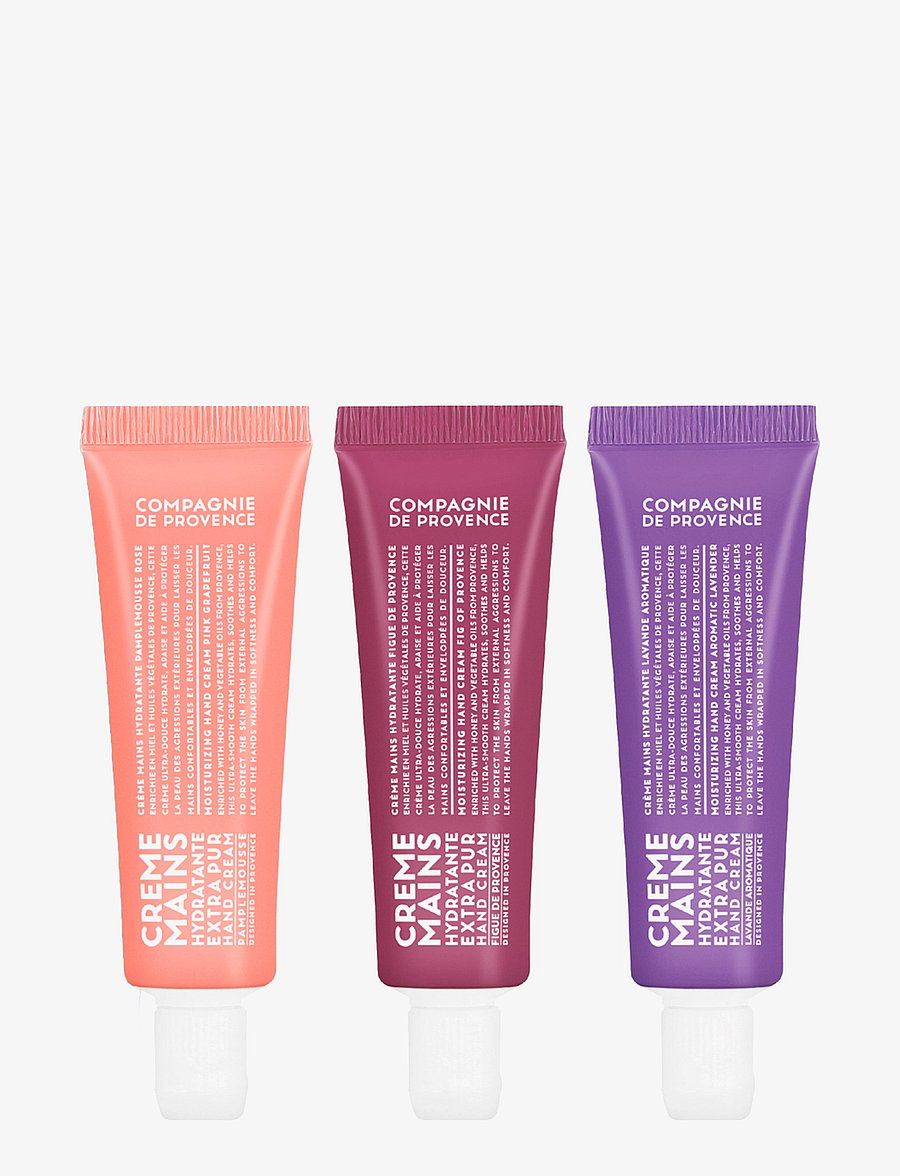La Compagnie de Provence - PRETTY HANDS TRIO EXTRA PUR FIG ROSE LAVENDER - kätekreemid - clear - 0