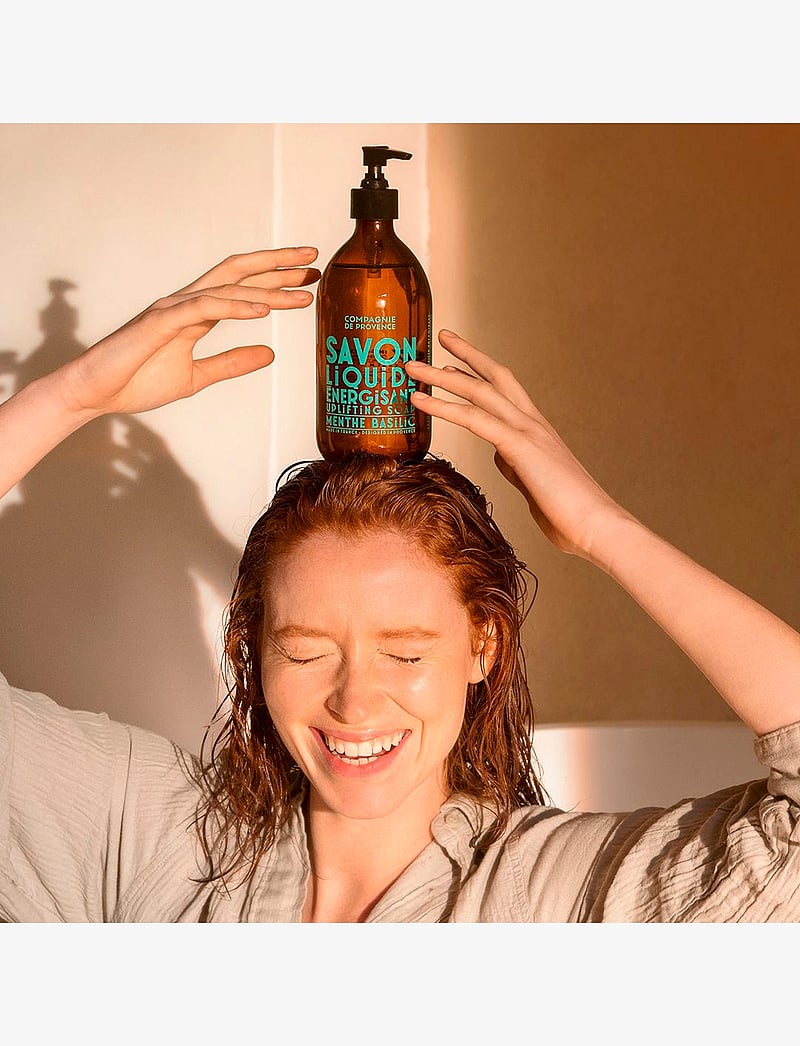 La Compagnie de Provence - LIQUID MARSEILLE SOAP MINT BASIL 495 ML - vedelseebid - clear - 4