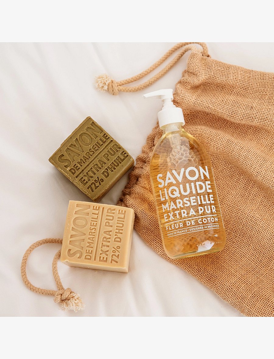 La Compagnie de Provence - LIQUID MARSEILLE SOAP COTTON FLOWER 495 ML - flüssige handseifen - clear - 3