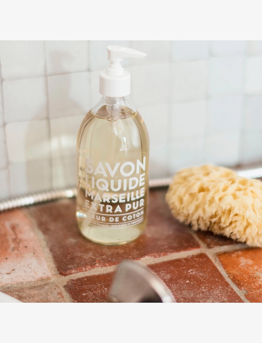 La Compagnie de Provence - LIQUID MARSEILLE SOAP COTTON FLOWER 495 ML - flüssige handseifen - clear - 4