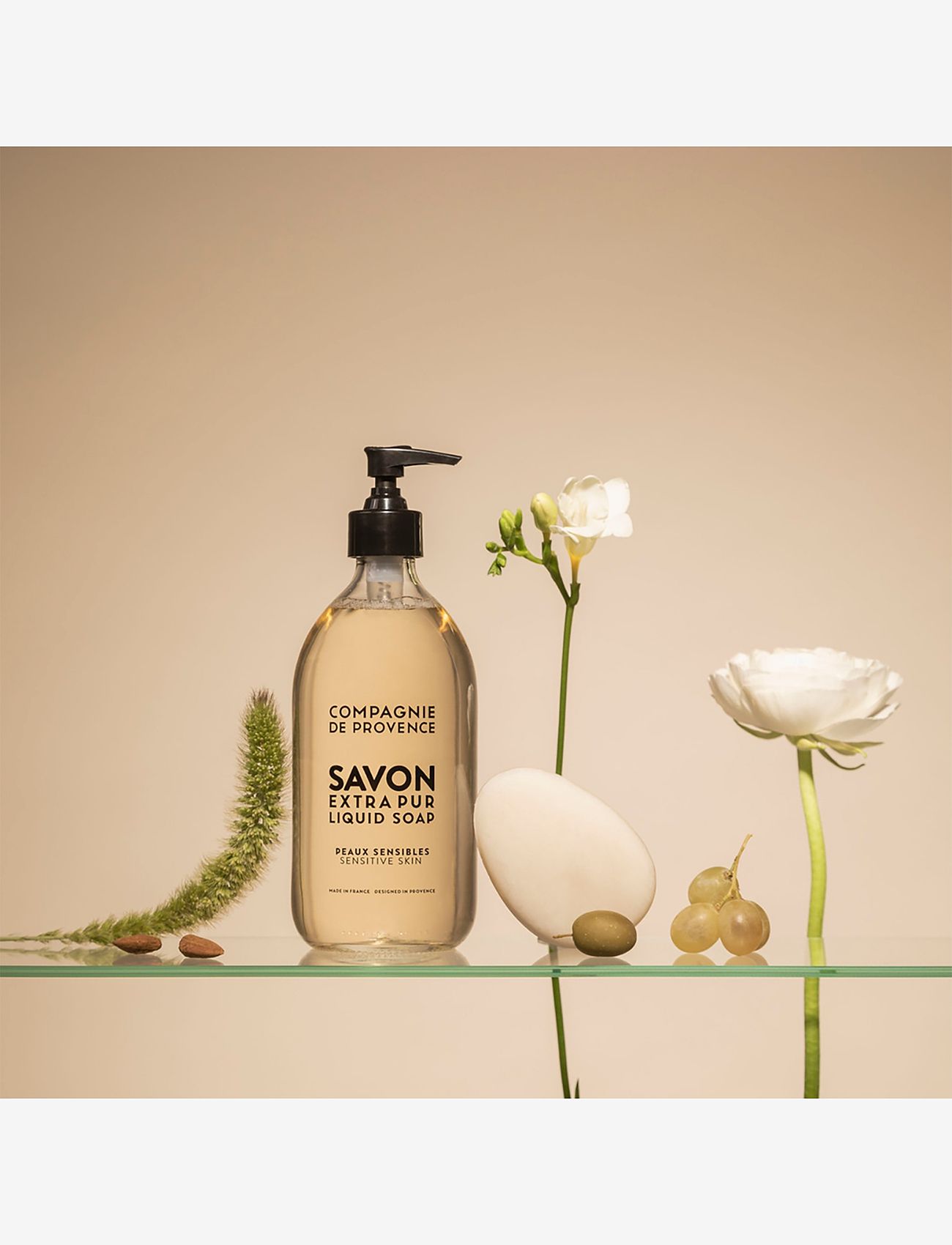 La Compagnie de Provence - LIQUID MARSEILLE SOAP SENSITIVE SKIN 495 ML - flytande tvål - clear - 3