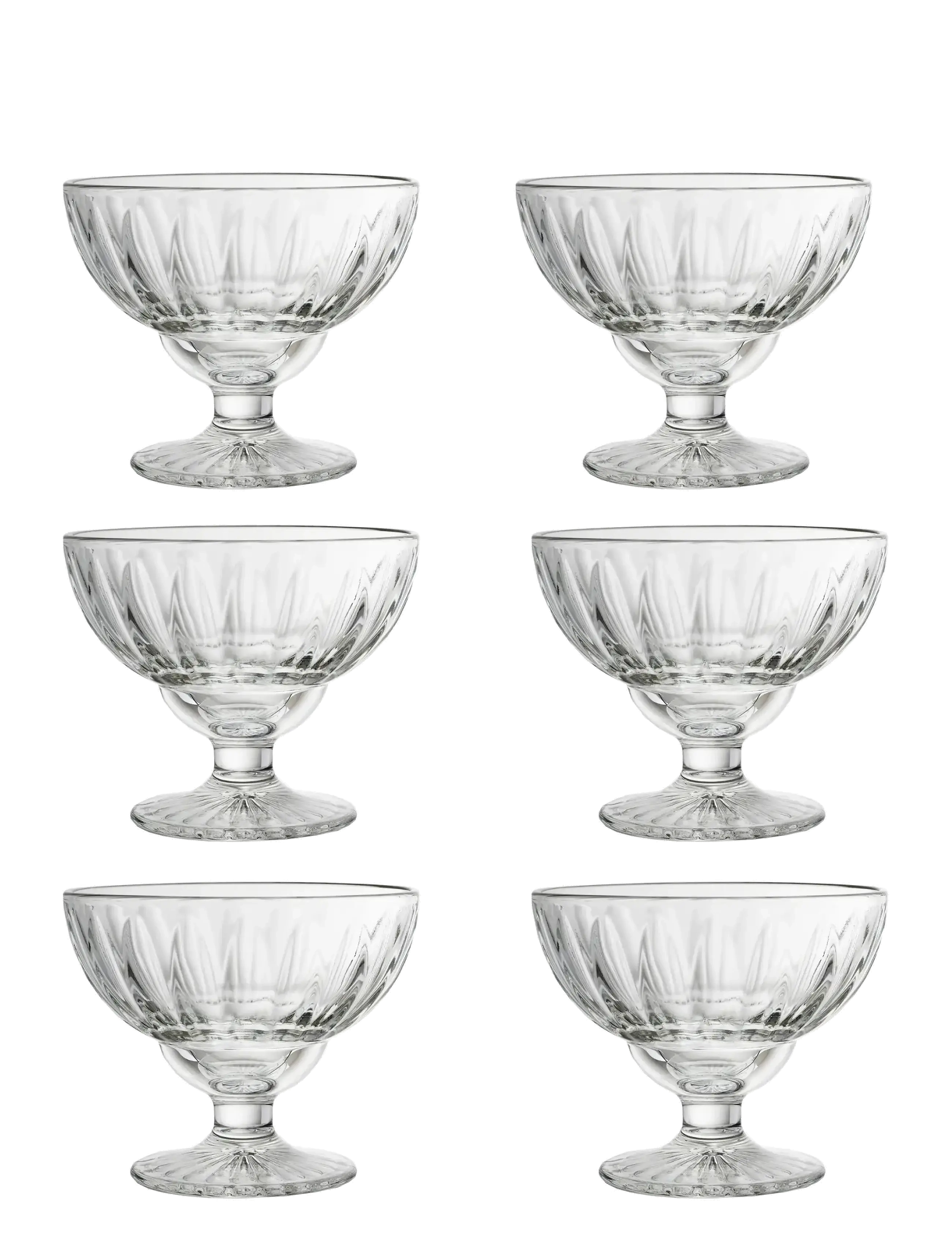 La Rochére Elise skål på fod - 6 glas - Borddækning - CLEAR / undefined