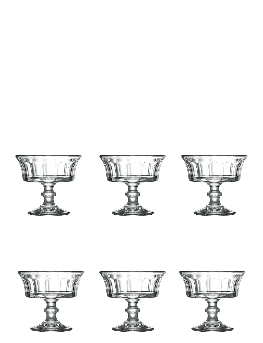 La Rochére - La Rochère Footed Dessert Bowl Perigord, 6 pcs - servierschalen - clear - 0