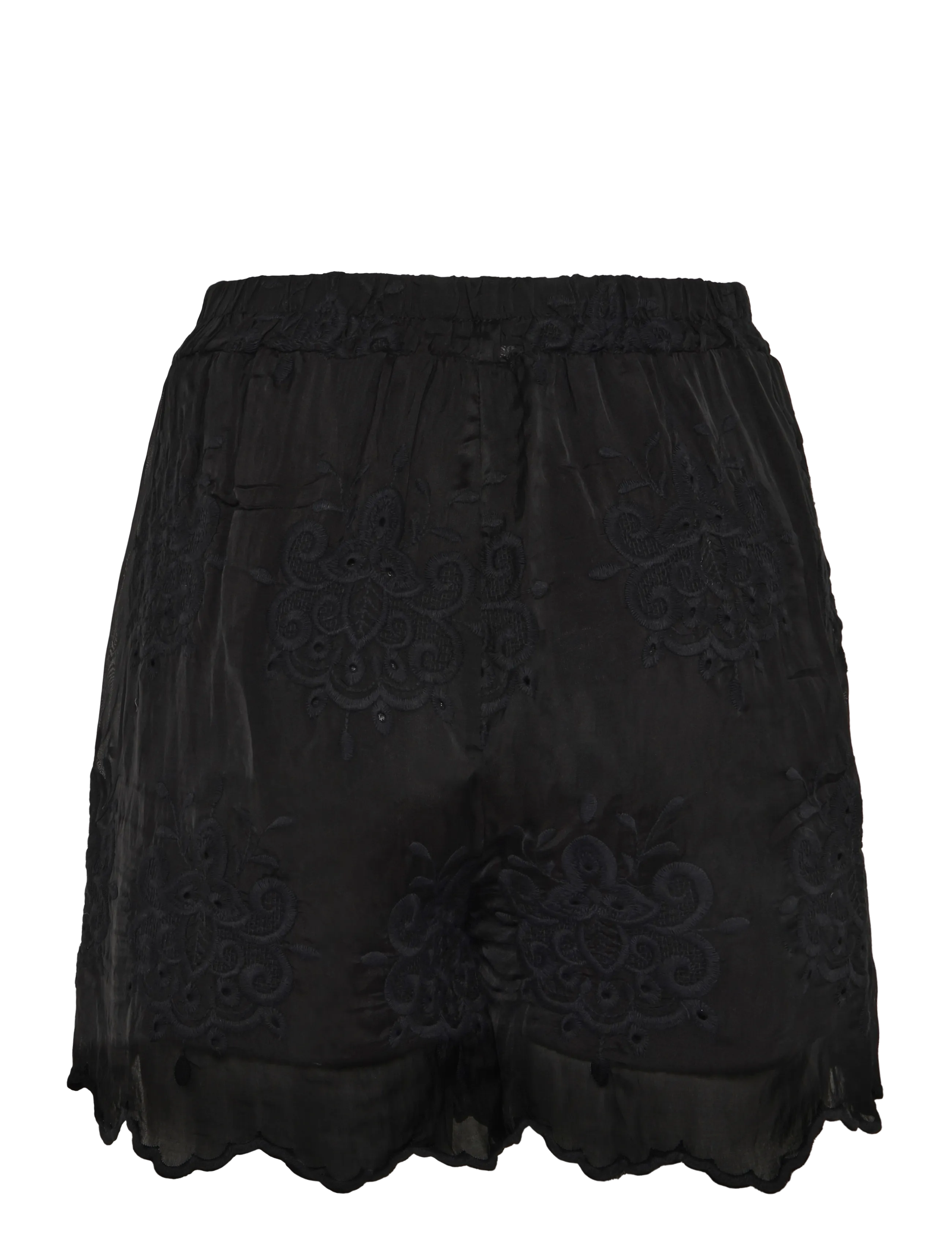 La Rouge - Donatella Embroidery Shorts - sommerschnäppchen - black - 1