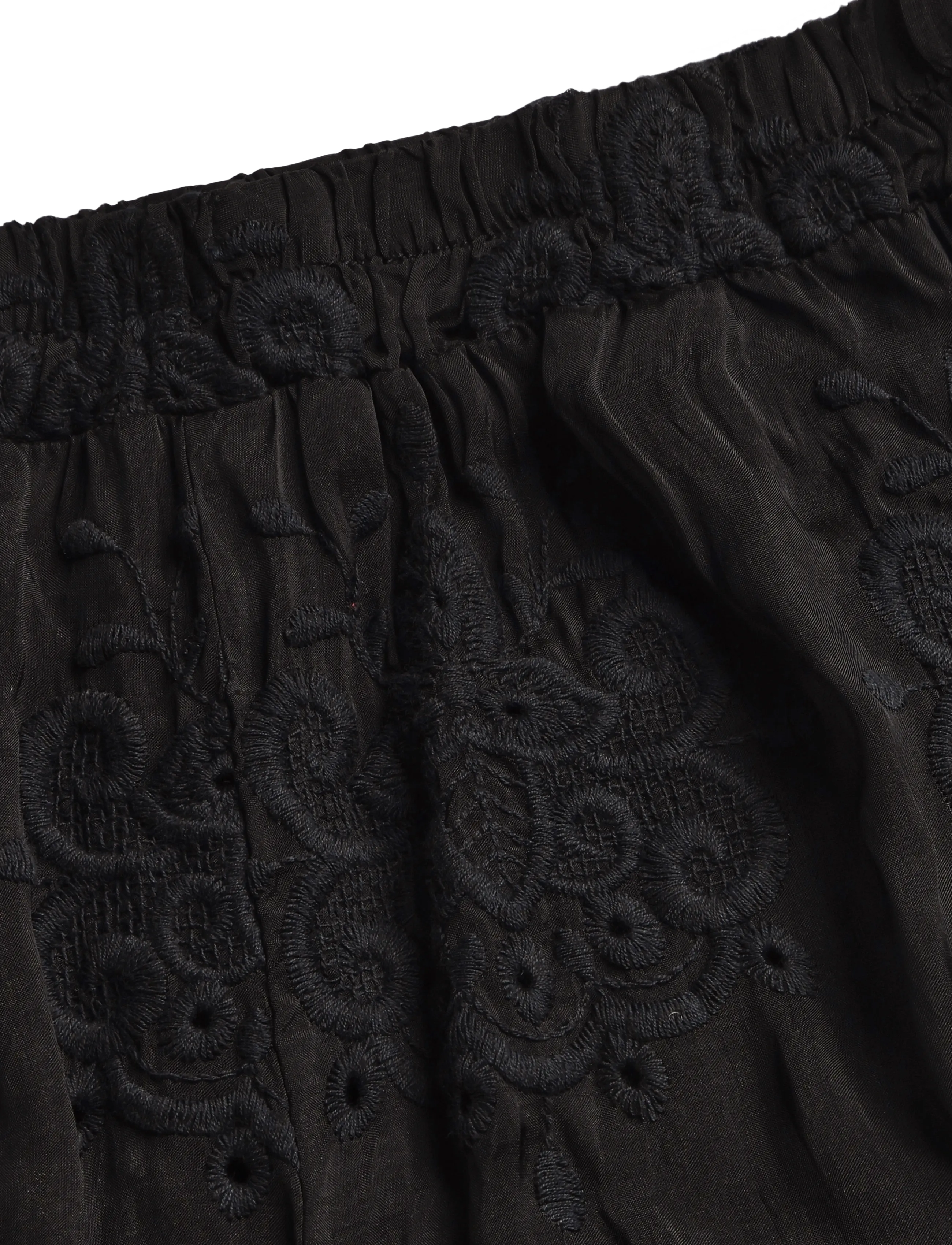 La Rouge - Donatella Embroidery Shorts - sommerschnäppchen - black - 2