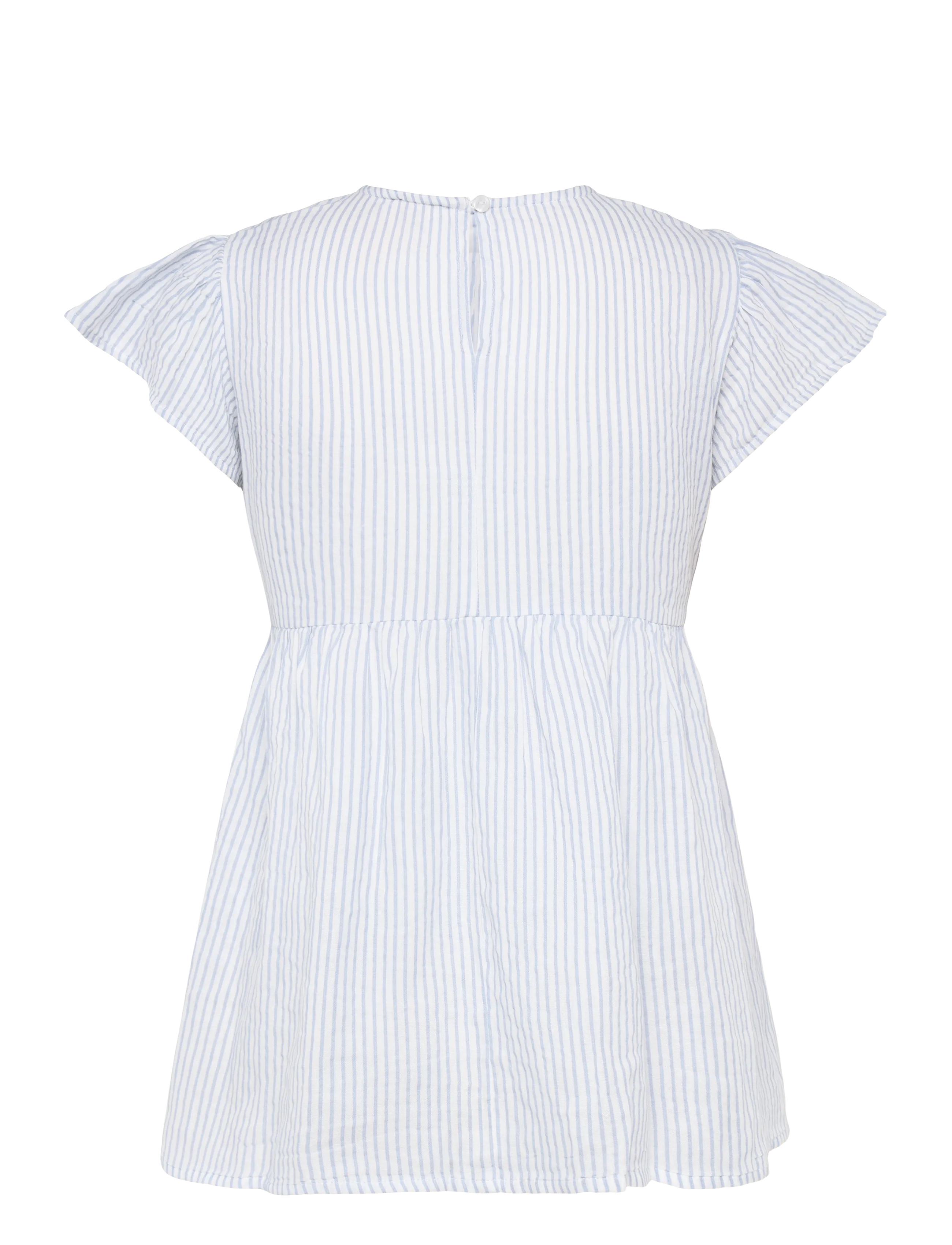 La Rouge - Ghita Blouse - kurzämlige blusen - light blue stripe - 1