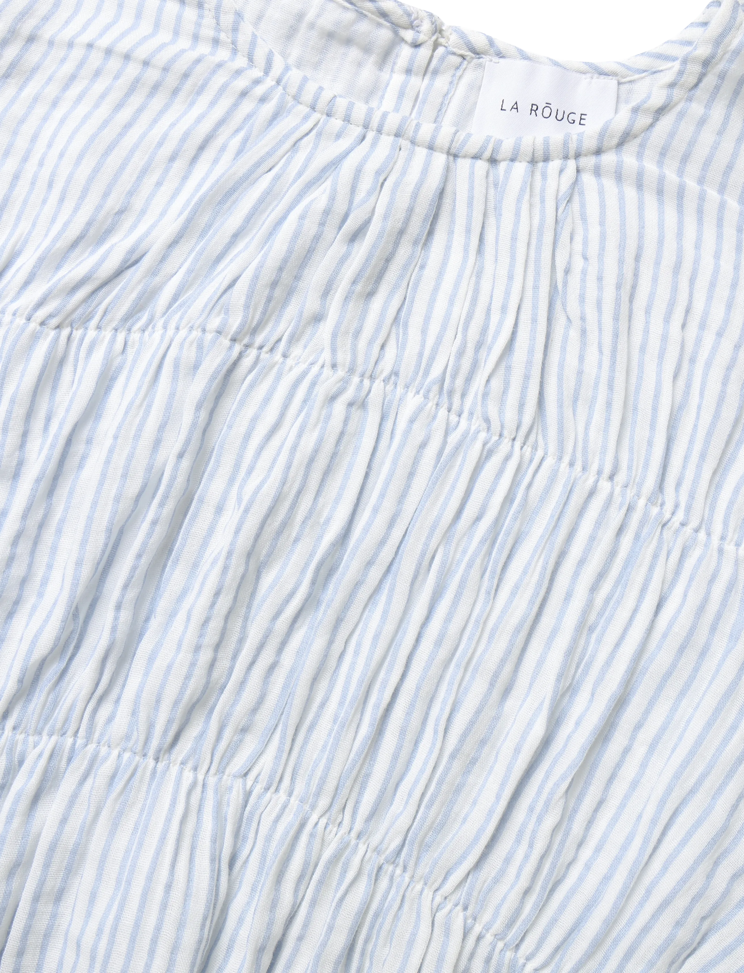 La Rouge - Ghita Blouse - kurzämlige blusen - light blue stripe - 2