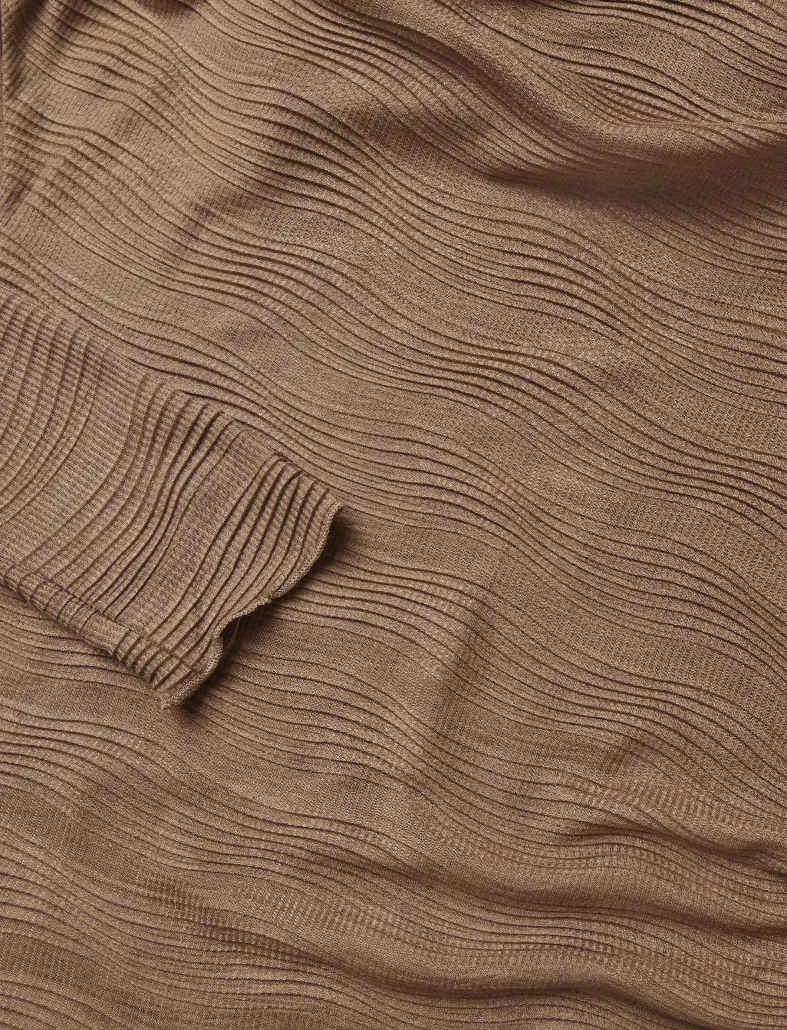 La Rouge - Luna Blouse w. Water Fall - langärmlige blusen - camel - 2