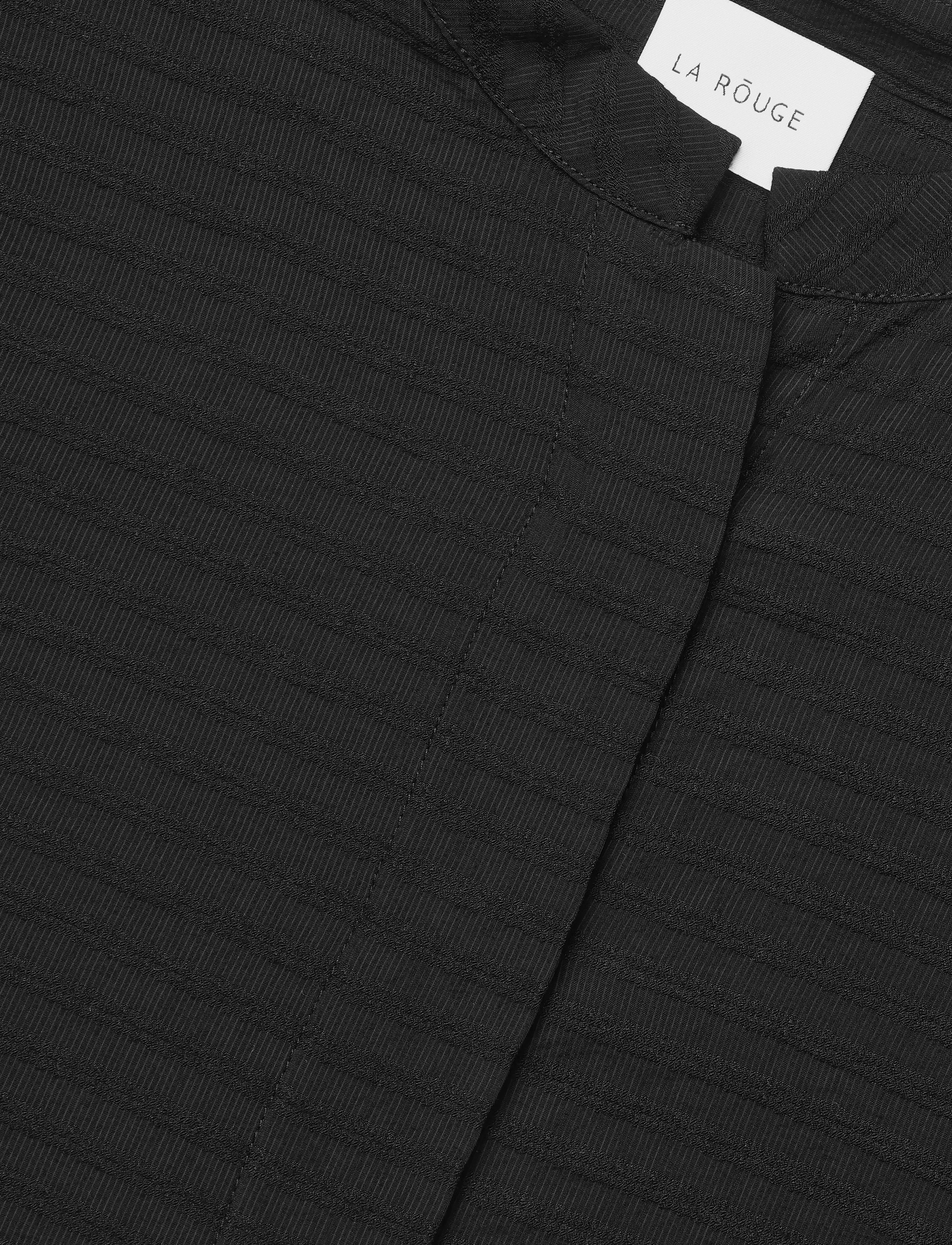 La Rouge - Sofie Blouse - kurzämlige blusen - black - 2