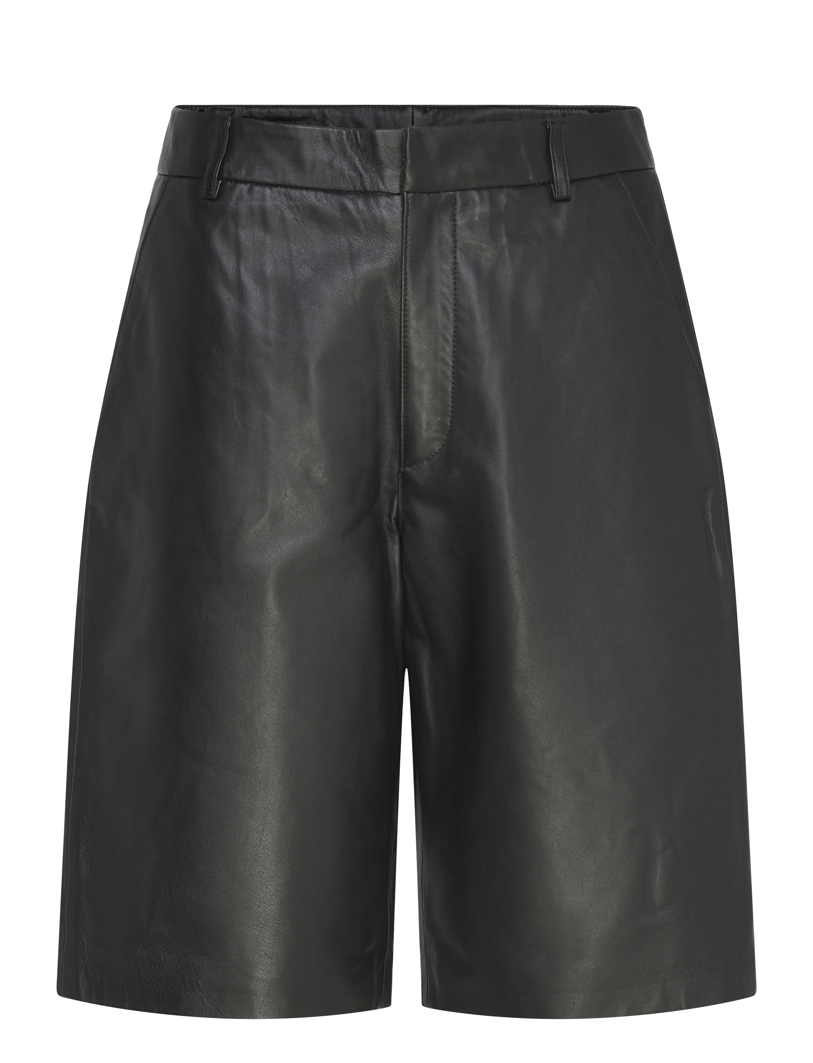 La Rouge Lena Lamb Bermuda - Ledershorts - BLACK / black